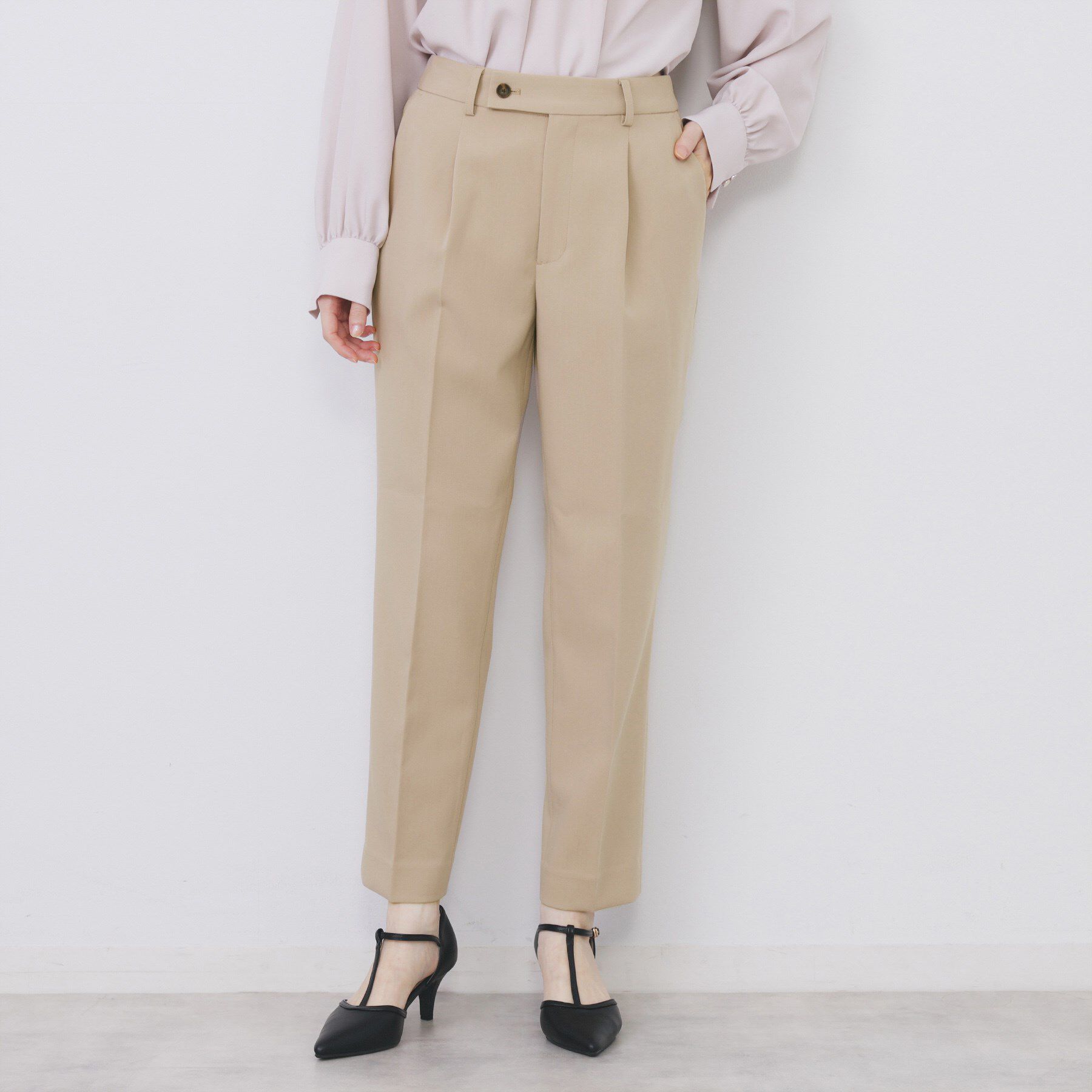 index「《丈が選べる》ストレッチテーパードパンツ/セットアップ対応【洗濯機OK/防シワ】」|その他|