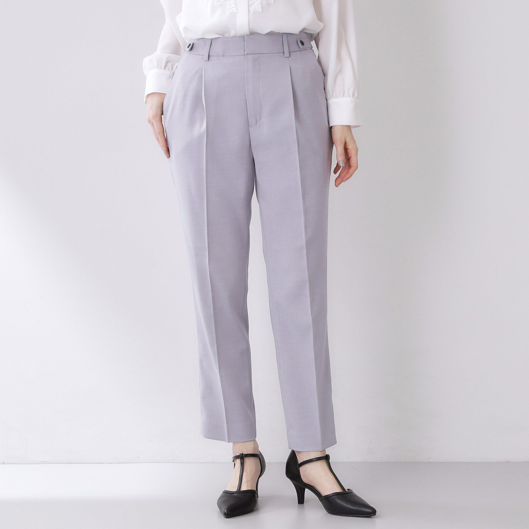 index「ストレッチテーパードパンツ/セットアップ対応【洗濯機OK/吸水速乾】」|その他|グレー(012)