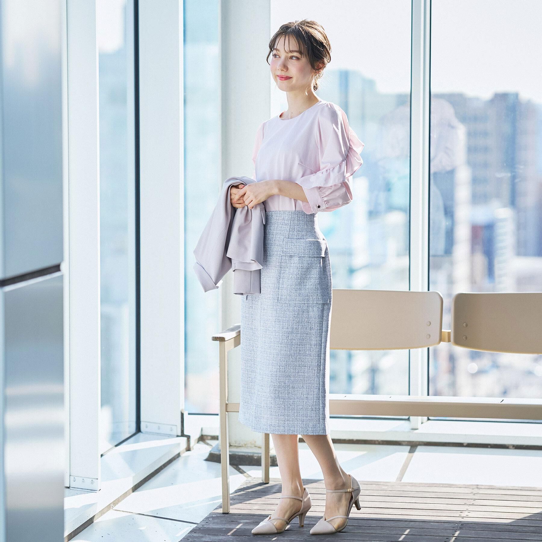 index「フリルスリーブドッキングポンチトップス【洗濯機OK】」|Tシャツ・カットソー|