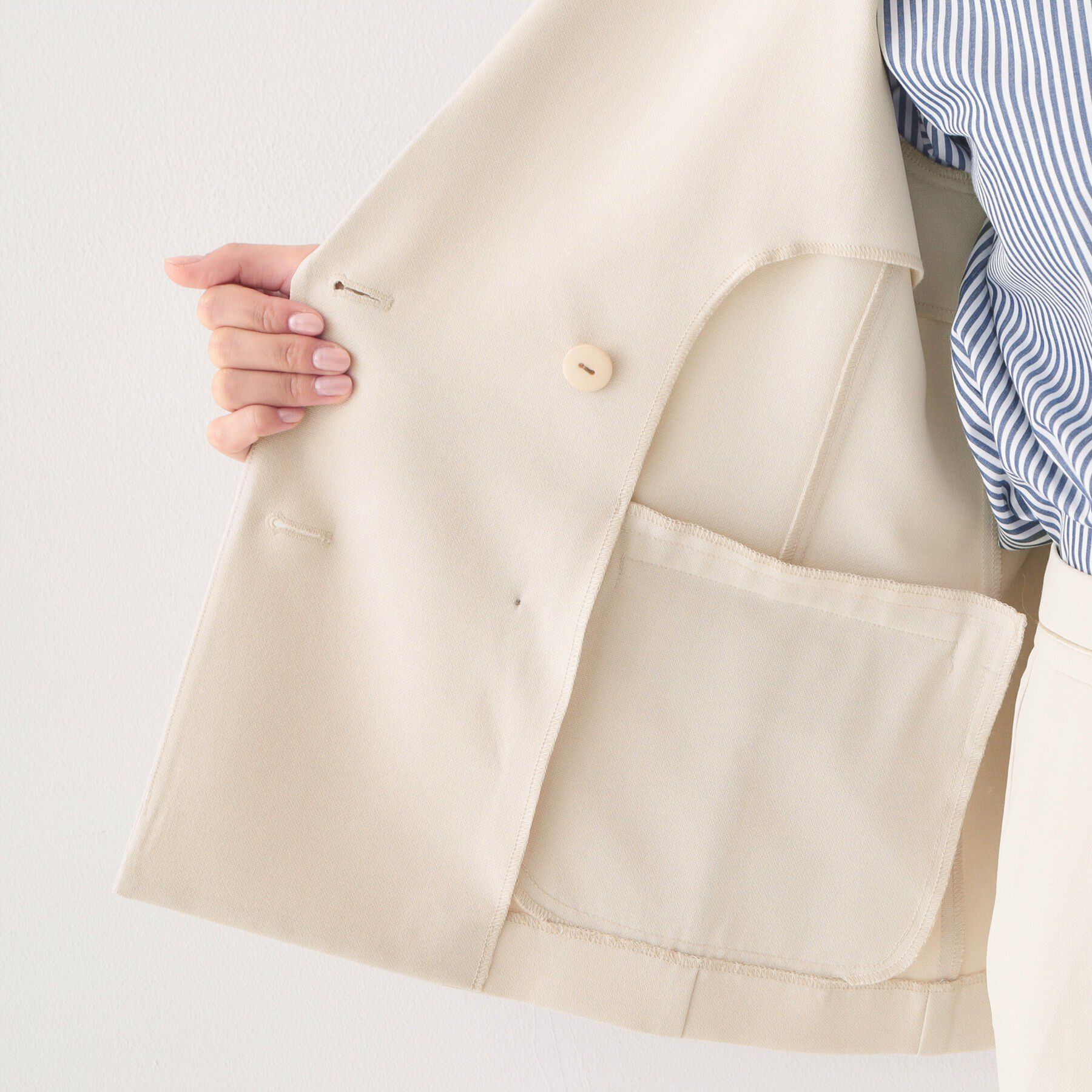 index「ダブルブレストジャケット/セットアップ対応可【洗える/接触冷感/吸水速乾/防シワ/ストレッチ】」|テーラードジャケット|