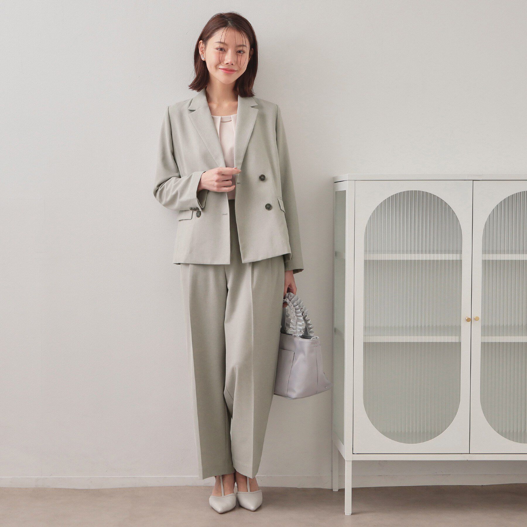 index「ダブルブレストジャケット/セットアップ対応可【洗える/接触冷感/吸水速乾/防シワ/ストレッチ】」|テーラードジャケット|