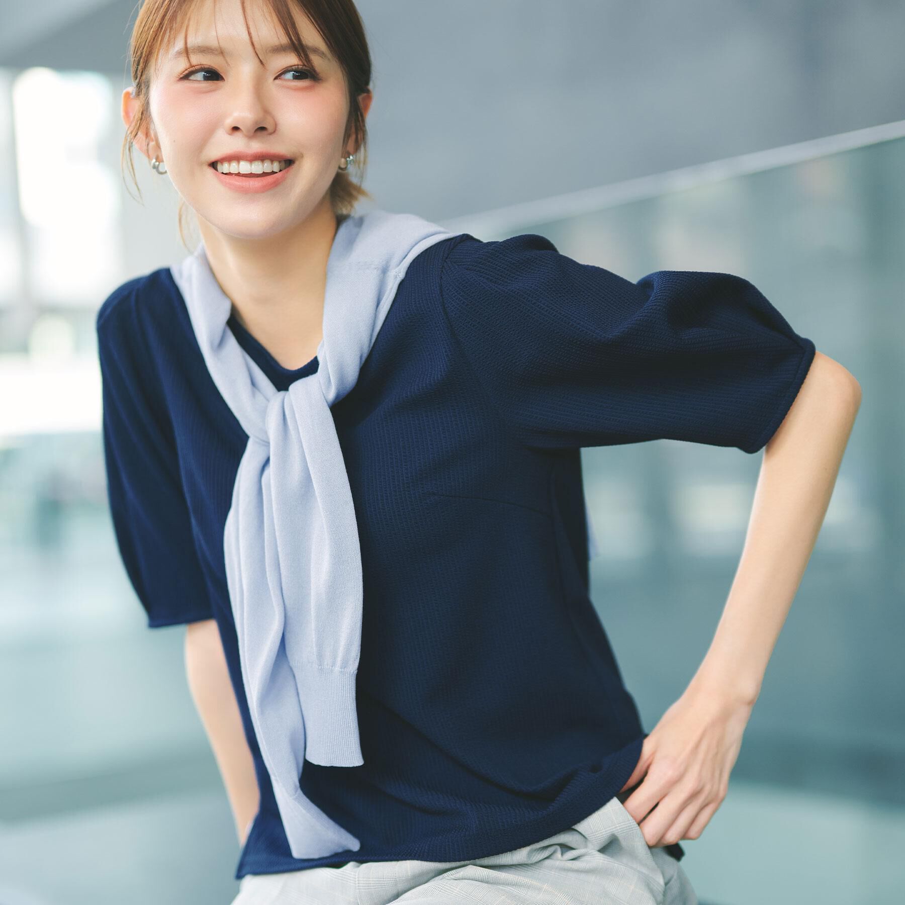 index「タックパフトップス【洗濯機OK/UVケア/接触冷感】」|Tシャツ・カットソー|