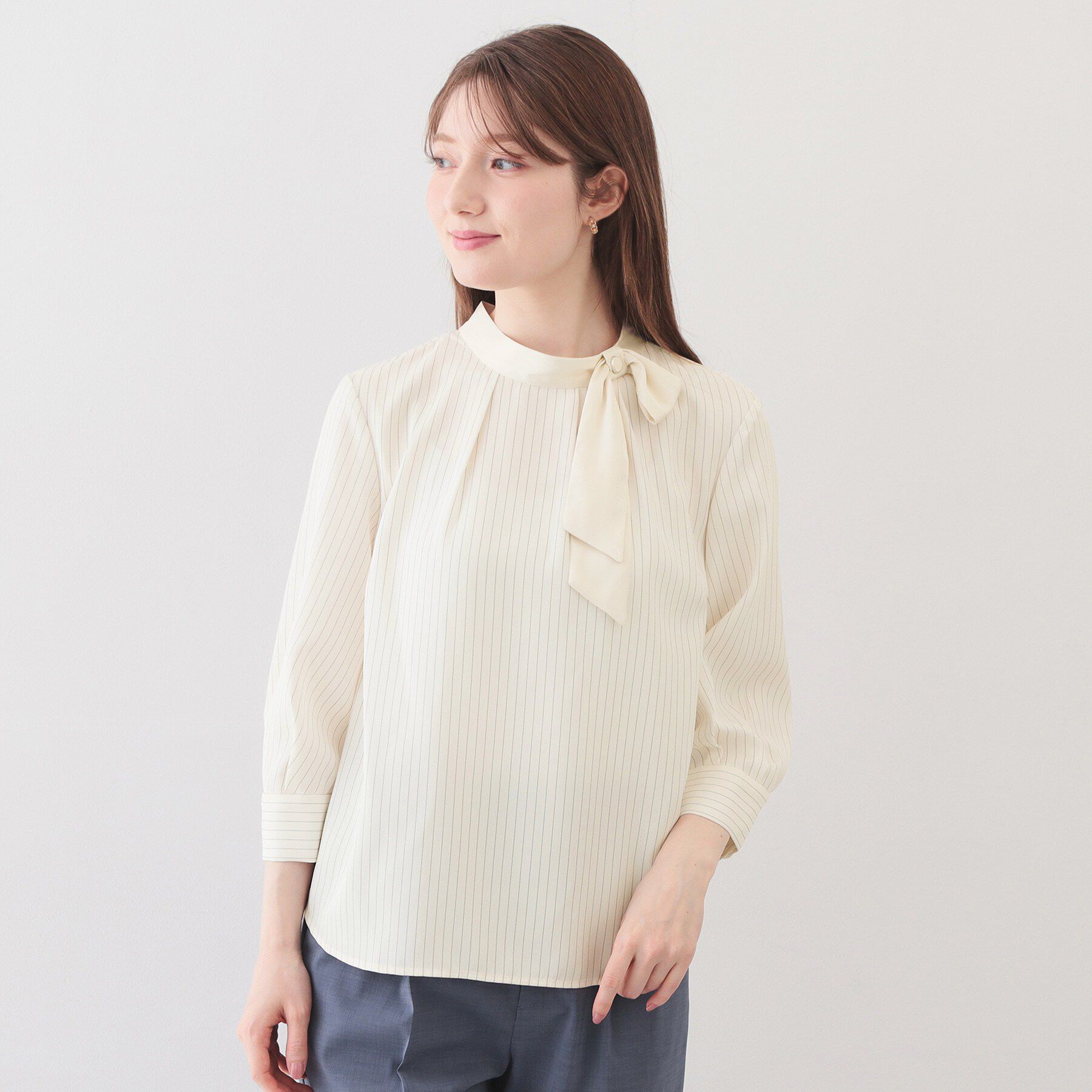 index「アシメボウタイブラウス【洗濯機OK/イージーアイロン】」|シャツ・ブラウス|