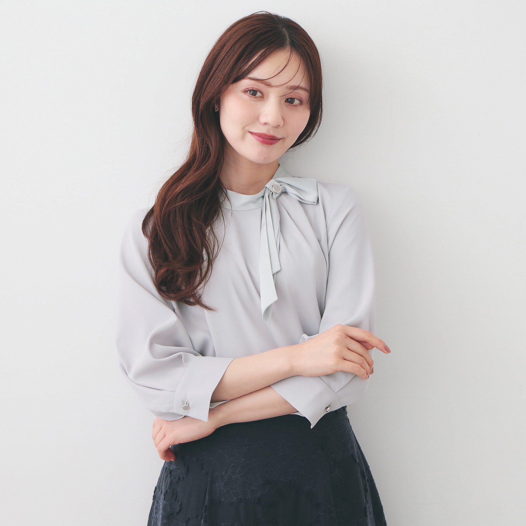 index「アシメボウタイブラウス【洗濯機OK/イージーアイロン】」|シャツ・ブラウス|