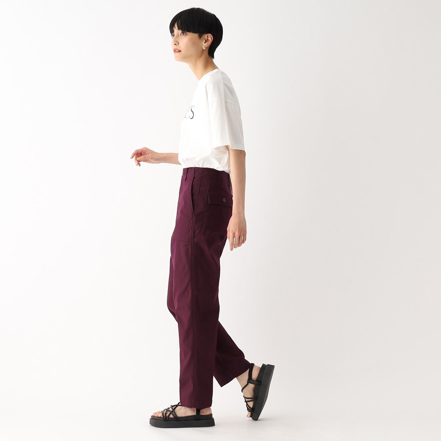 OPAQUE.CLIP「ストレッチベイカーパンツ/オーガニックコットン混【洗濯機洗い可/ストレッチ】」|その他|