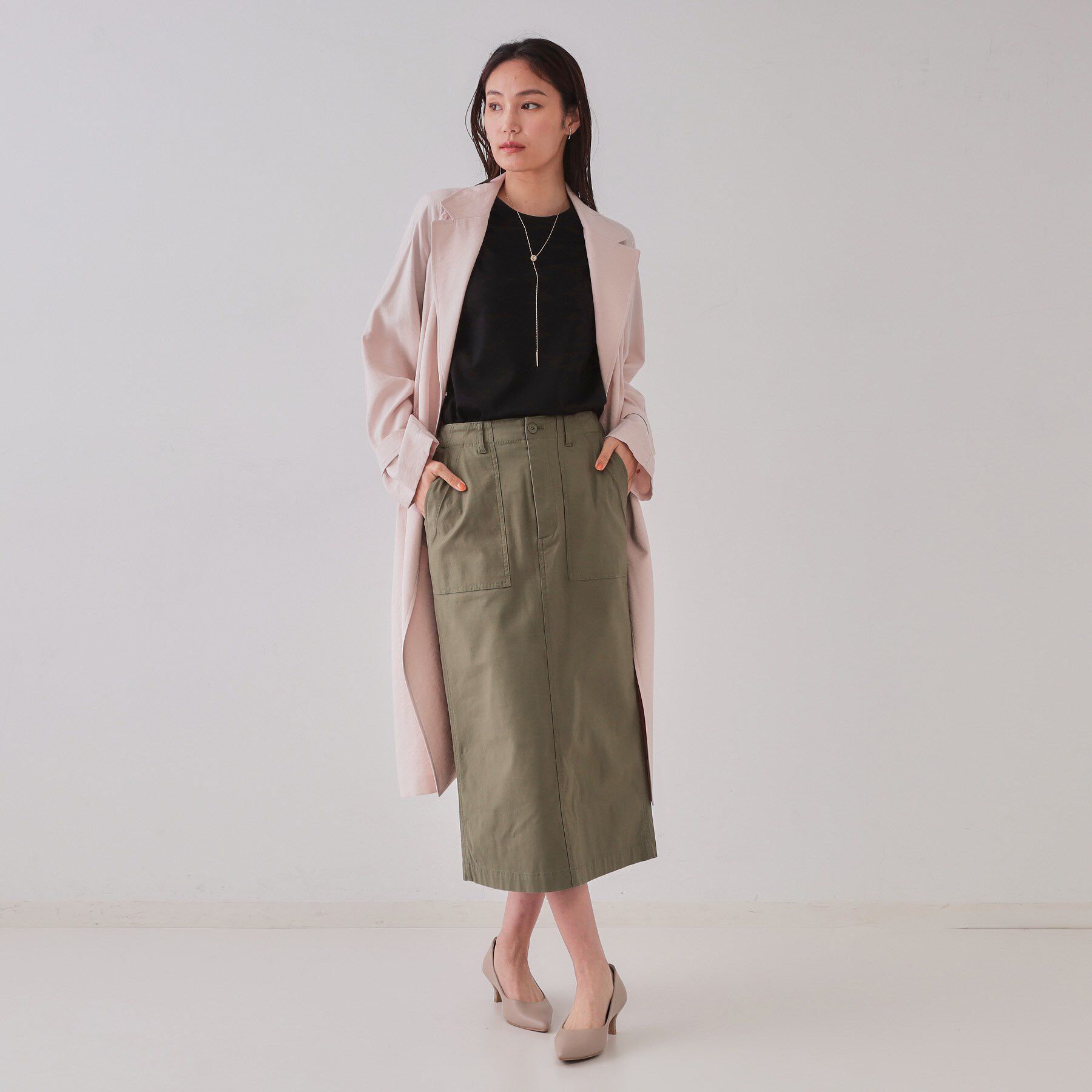 OPAQUE.CLIP「《5色展開/SS-LLサイズ》ベーシックTシャツ【UV/接触冷感/洗濯機洗い可】」|Tシャツ・カットソー|