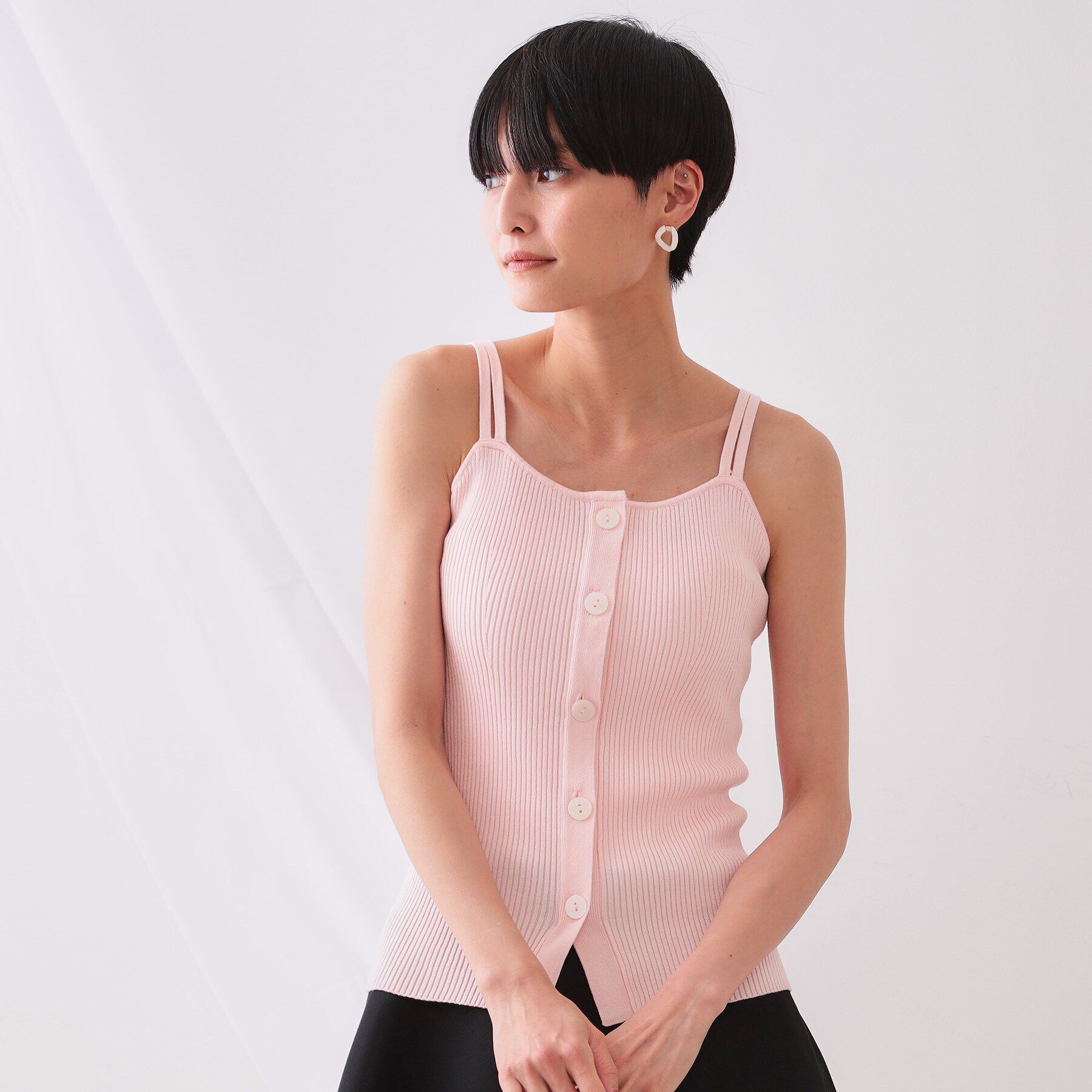 OPAQUE.CLIP「《美人百花掲載》ショートカーディガン&times;リブキャミソール【洗濯機洗い可/抗ピル】」|その他|