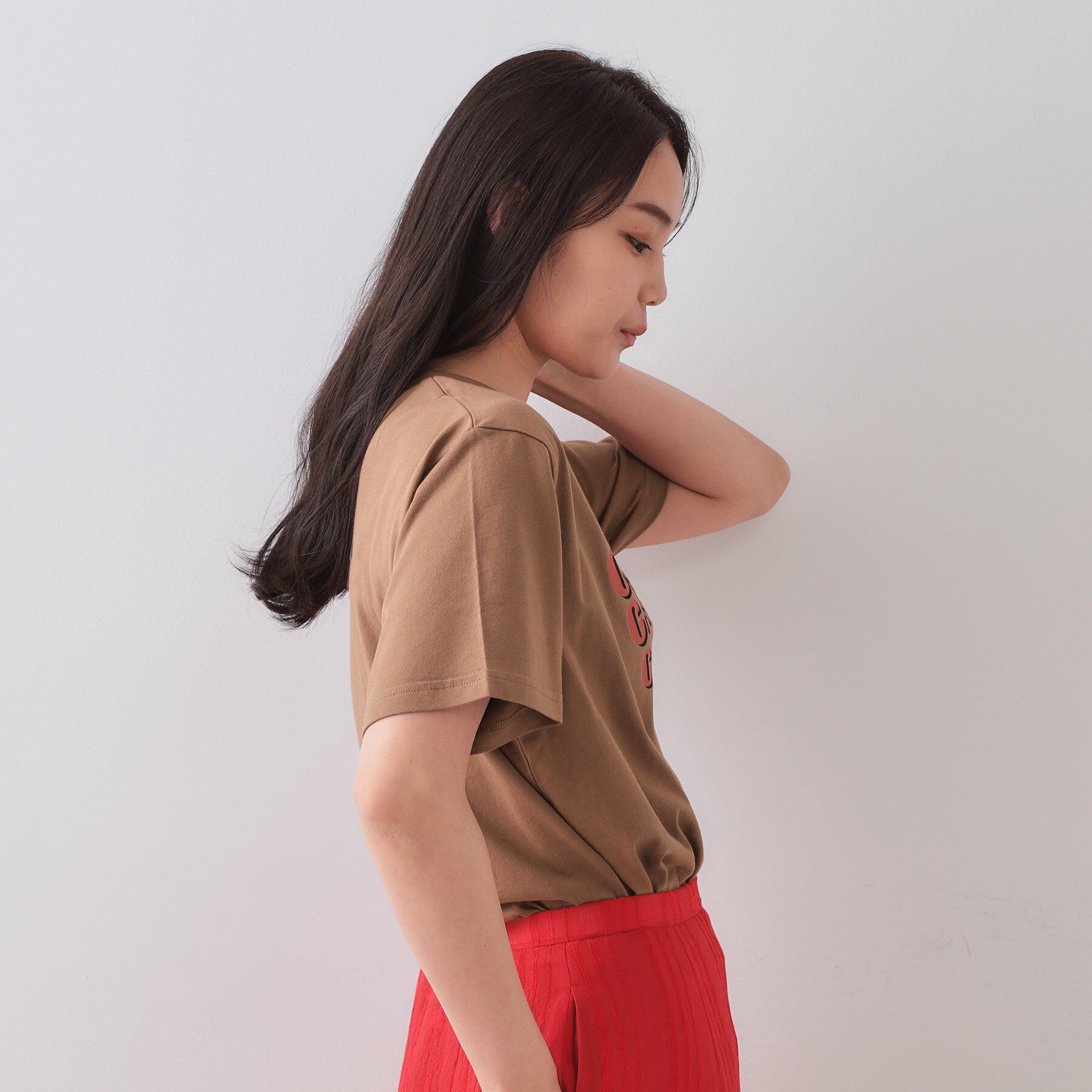 OPAQUE.CLIP「カラーロゴTシャツ【洗濯機洗い可】」|Tシャツ・カットソー|