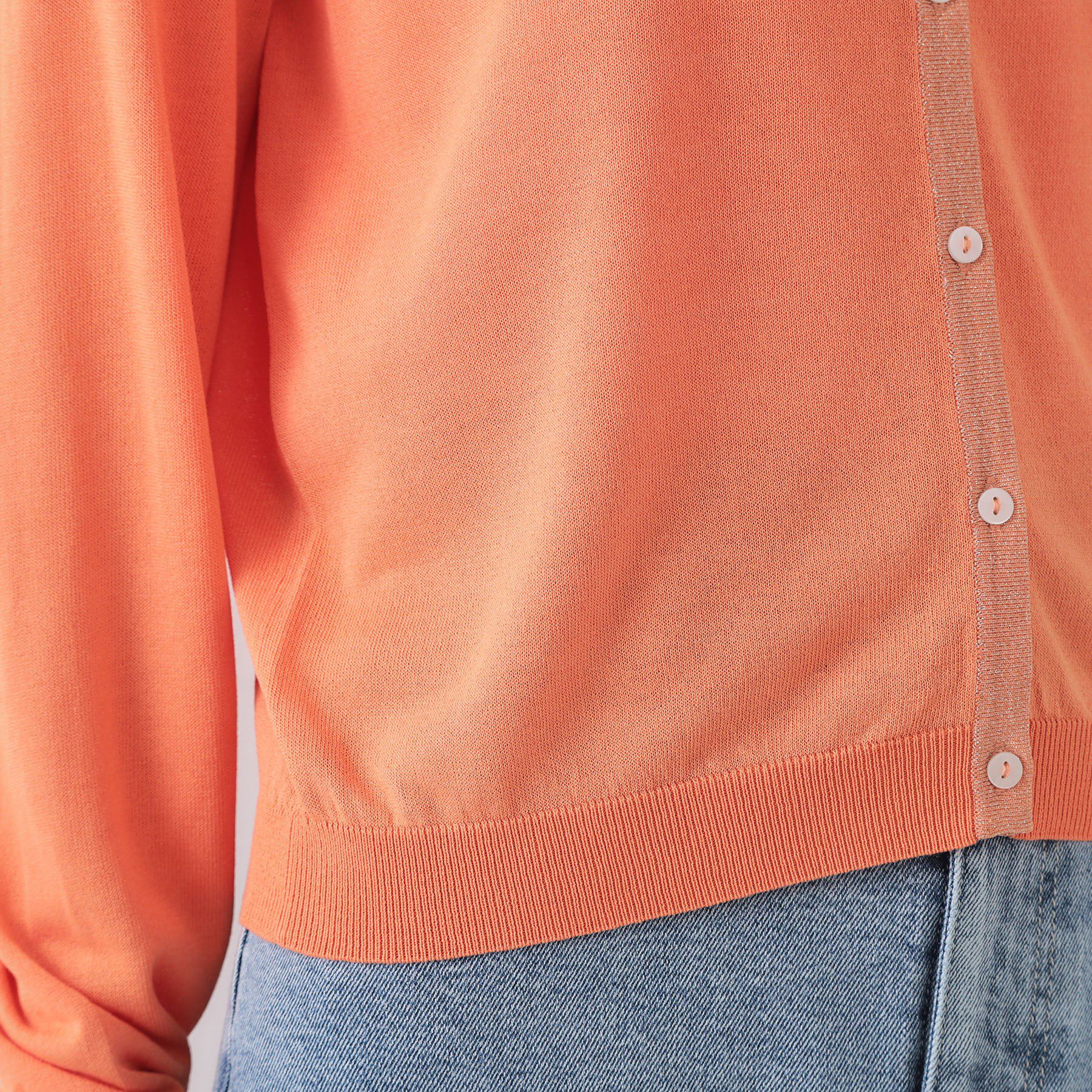 OPAQUE.CLIP「配色ラメニットカーディガン/アンサンブル対応【洗濯機洗い可/抗ピル】」|カーディガン|