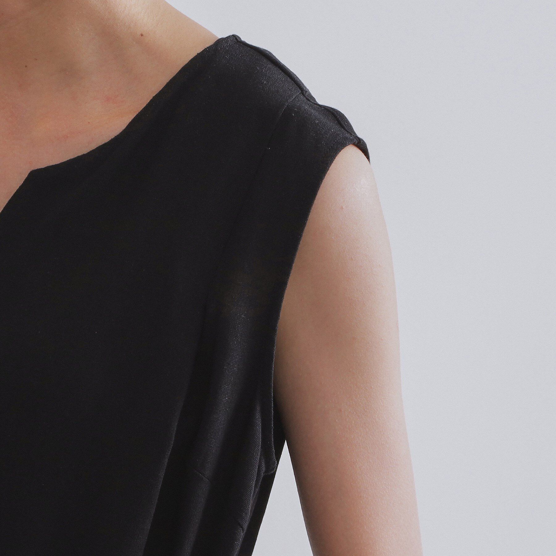 OPAQUE.CLIP「《Can Cam掲載》麻混ベルト付きオールインワン【洗濯機洗い可】」|オールインワン|