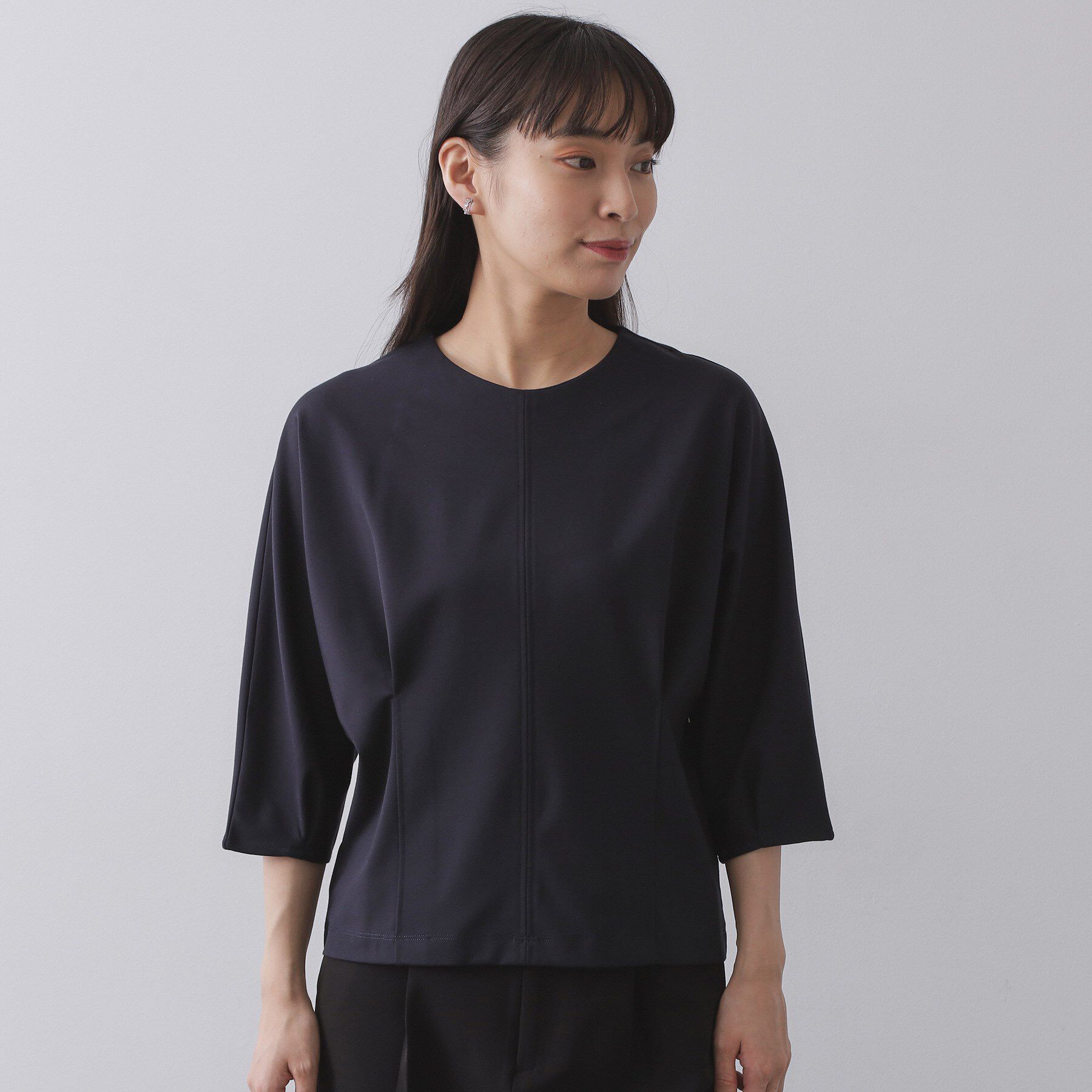 OPAQUE.CLIP「襟付きドルマントップス【洗濯機OK】」|Tシャツ・カットソー|