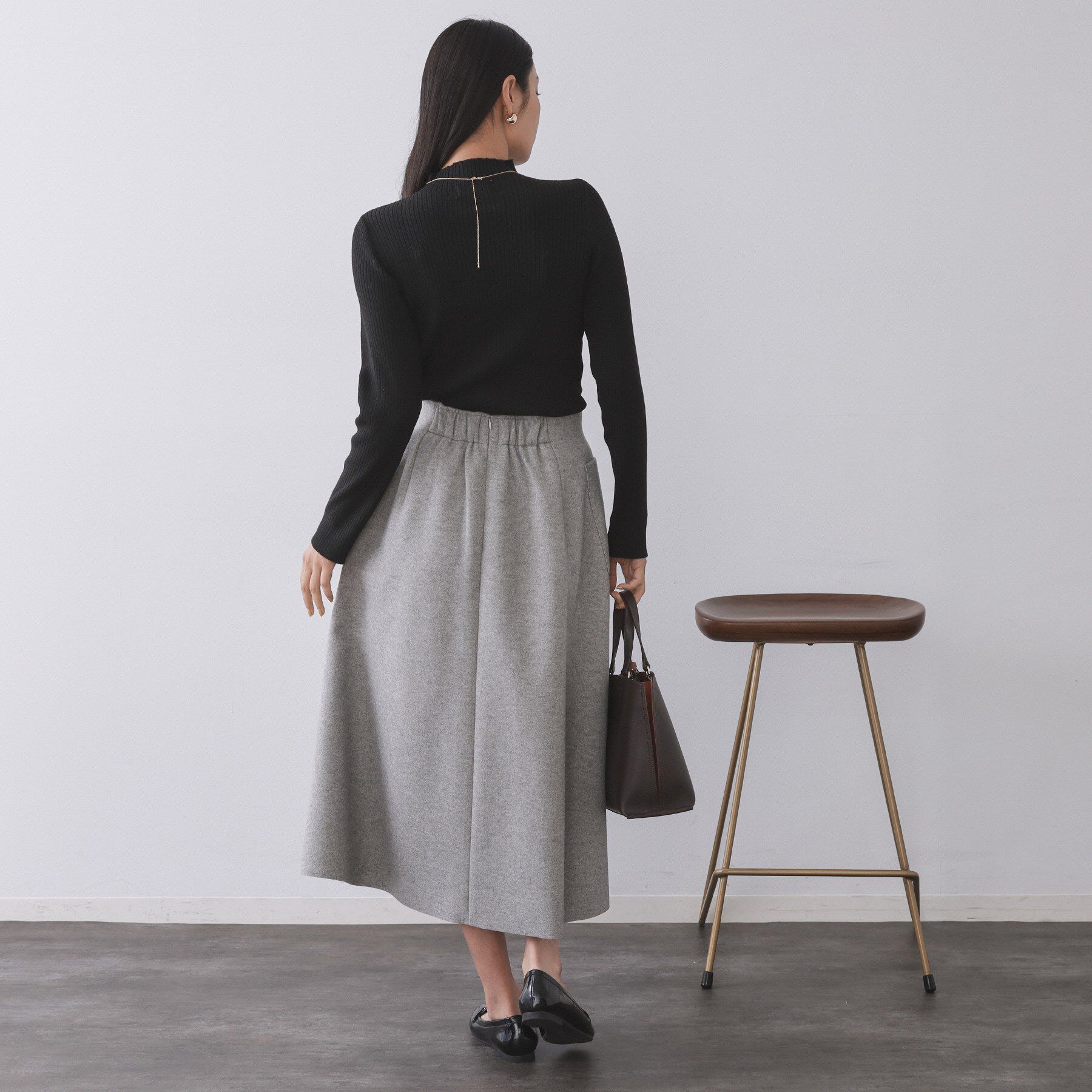 OPAQUE.CLIP「ハイネックリブニット【洗濯機OK】」|ニット・セーター|