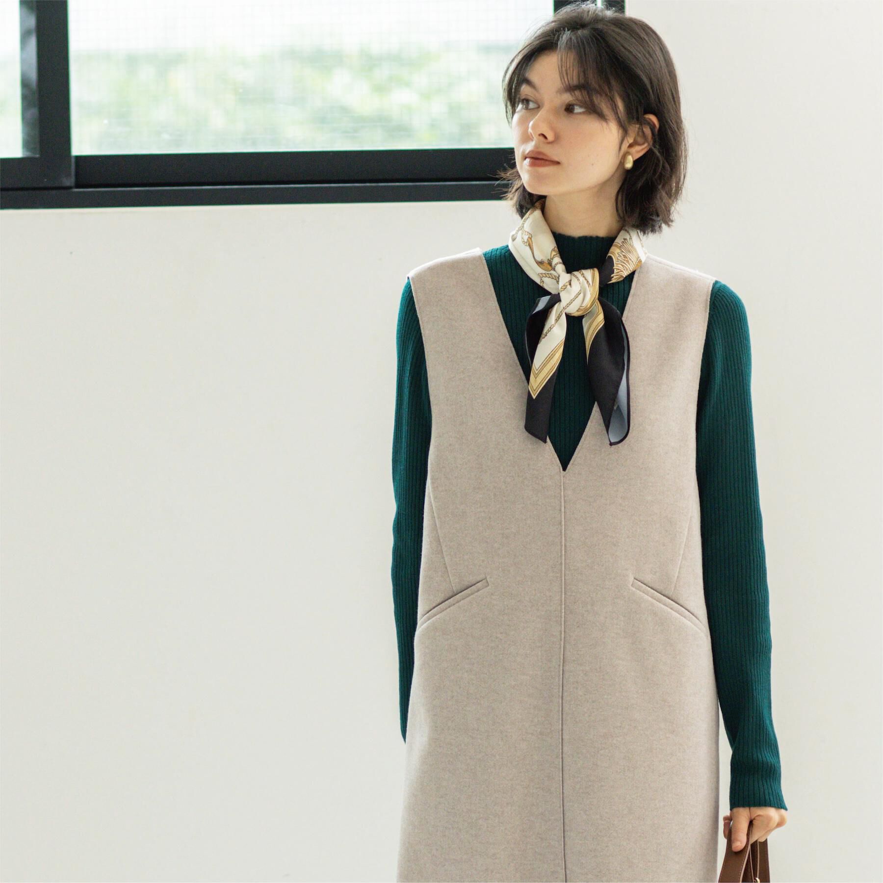 OPAQUE.CLIP「ハイネックリブニット【洗濯機OK】」|ニット・セーター|