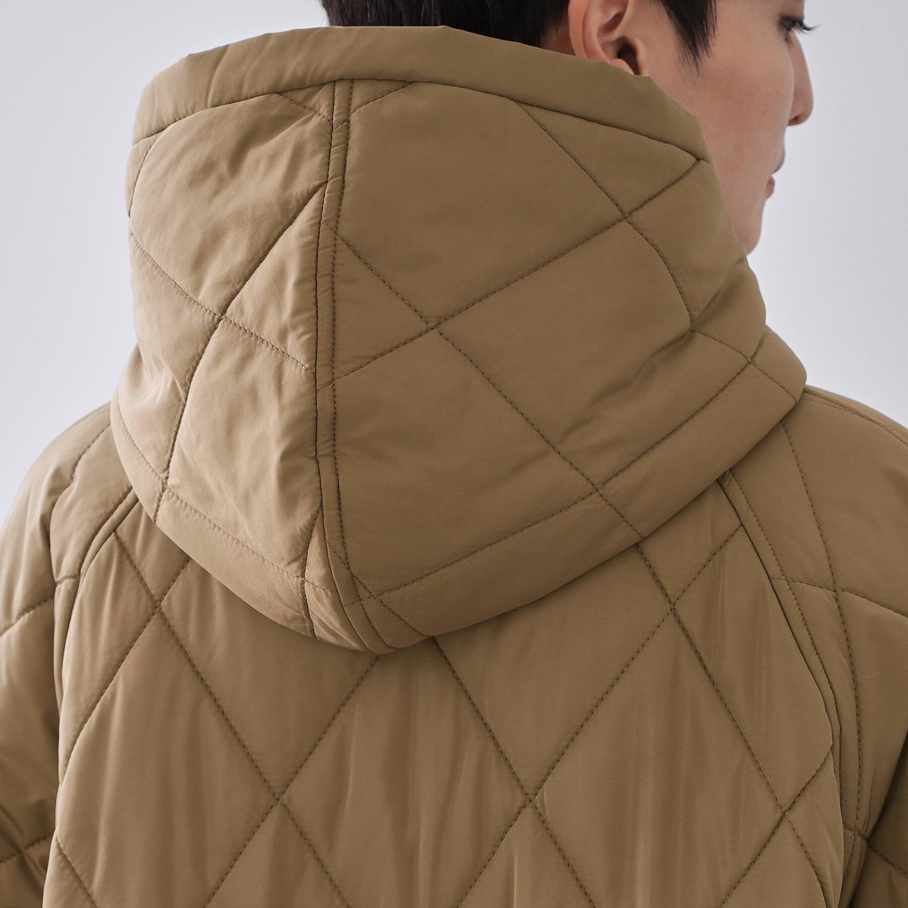 OPAQUE.CLIP「撥水キルティングロングコート【洗える】」|ダウン|