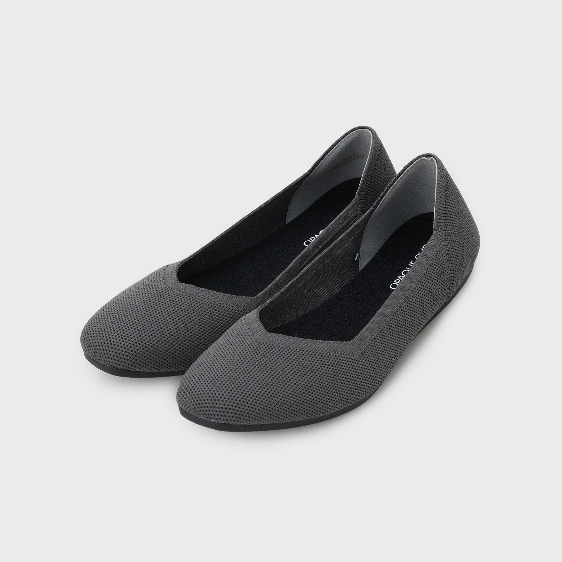 OPAQUE.CLIP「スクエアトゥニットパンプス」|パンプス|チャコールグレー(0