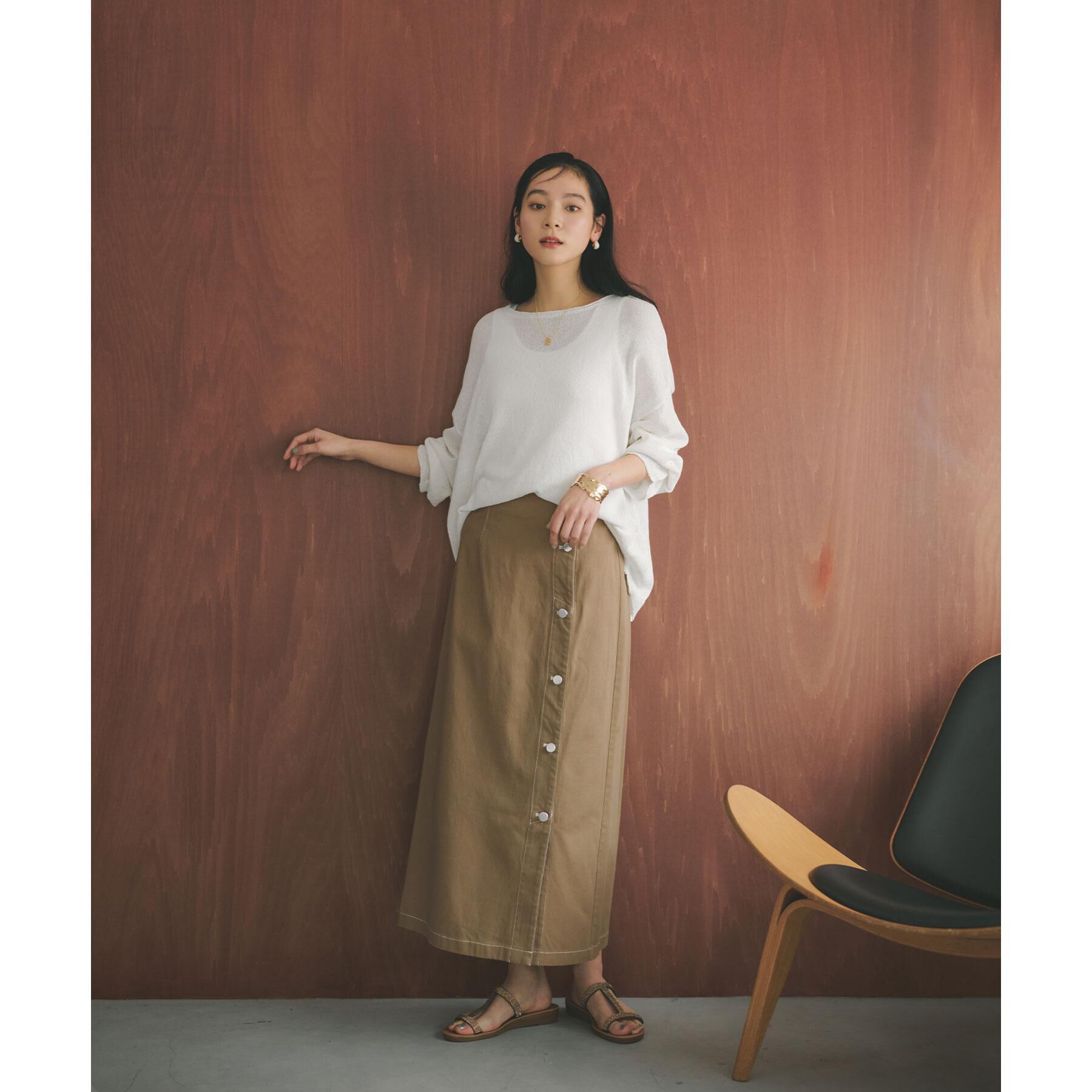 OPAQUE.CLIP「麻混リラクシーニット【洗濯機OK】」|ニット・セーター|