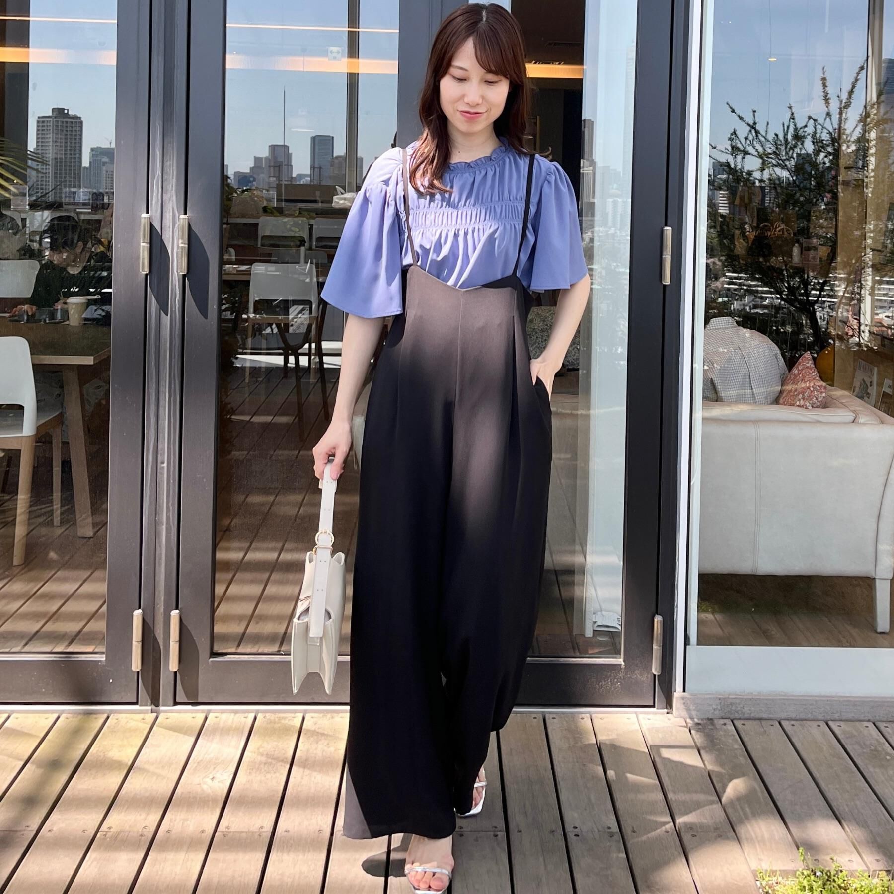 Couture broach「【二の腕カバー・通勤】シャーリングシアーブラウス」|シャツ・ブラウス|