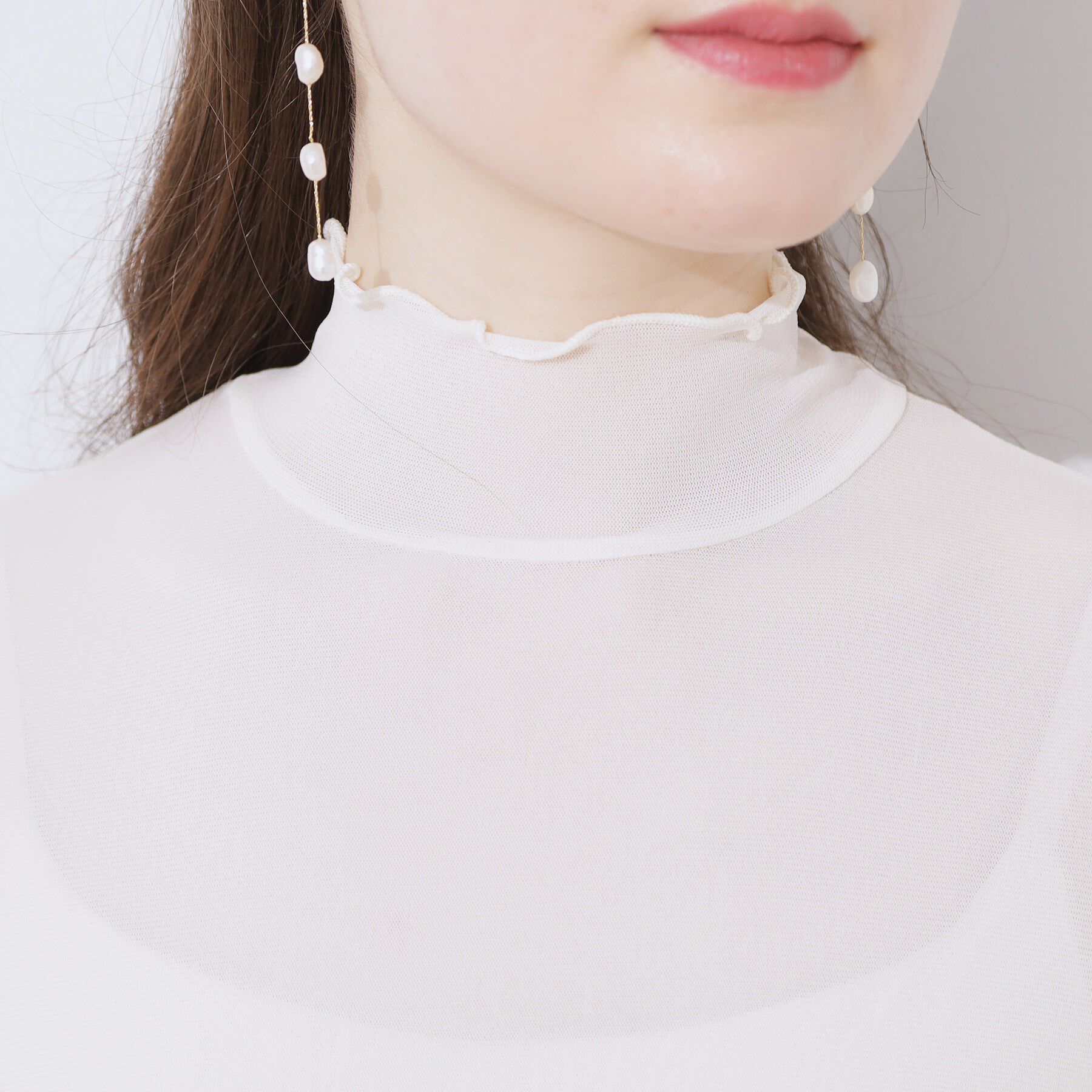 Couture broach「シアーチュール5分袖トップス」|Tシャツ・カットソー|