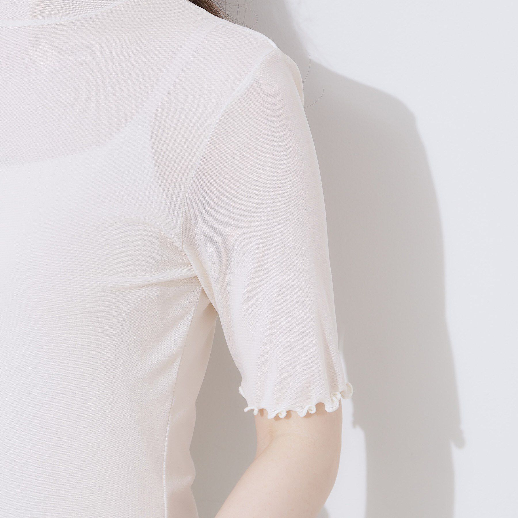 Couture broach「シアーチュール5分袖トップス」|Tシャツ・カットソー|