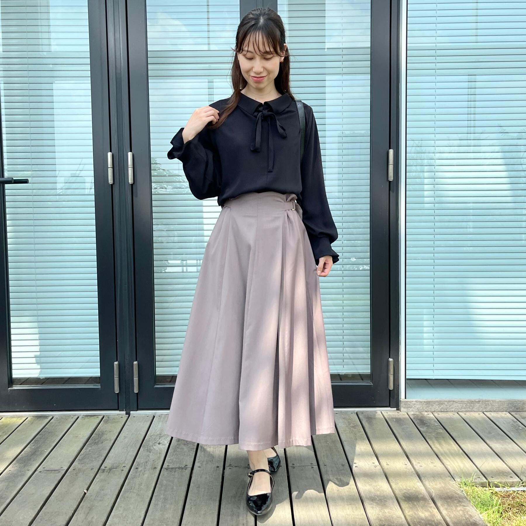 Couture broach「【大人可愛い・通勤】スカラウエスト サイドベルト パネルスカート」|スカート|