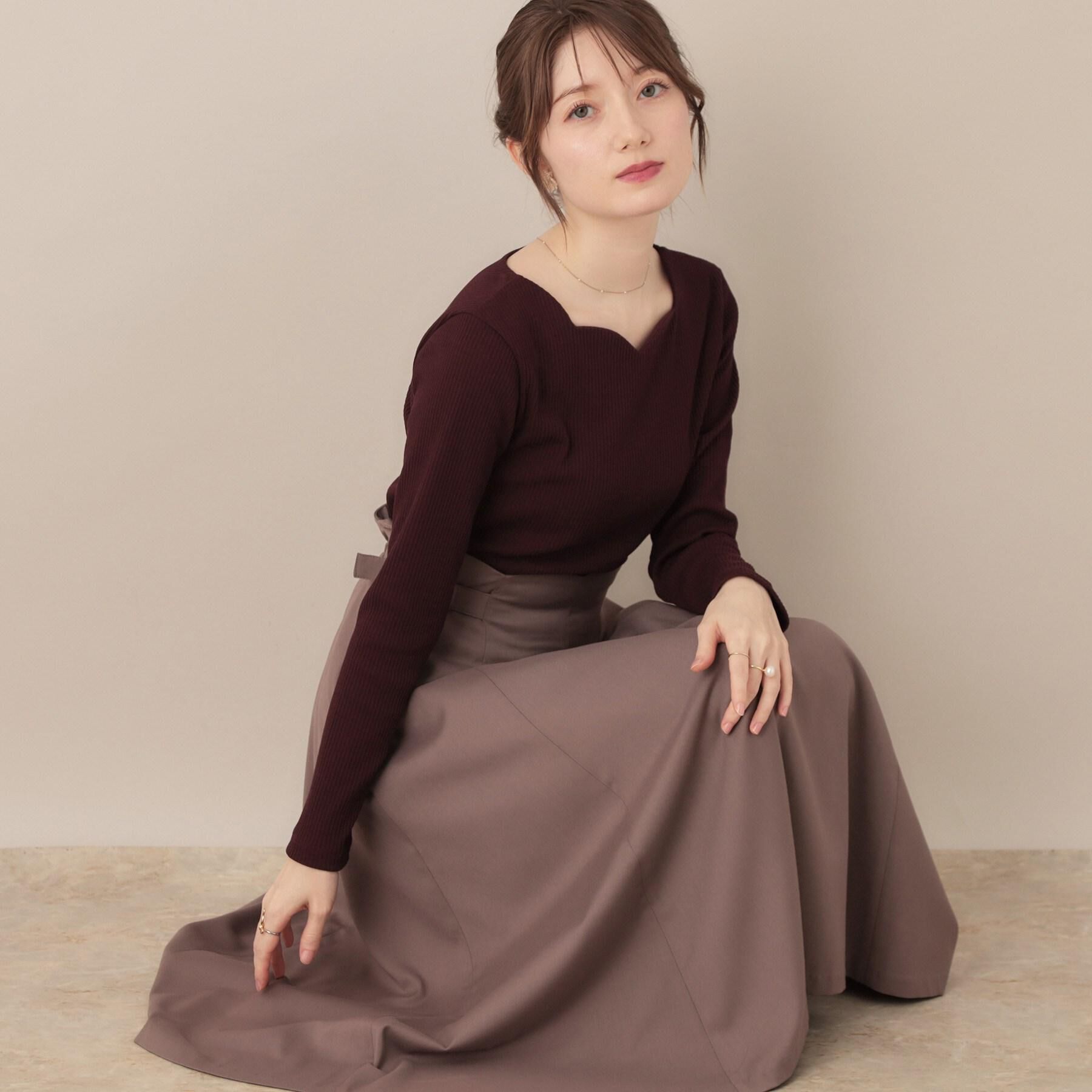 Couture broach「【大人可愛い・通勤】スカラウエスト サイドベルト パネルスカート」|スカート|トープ(054)