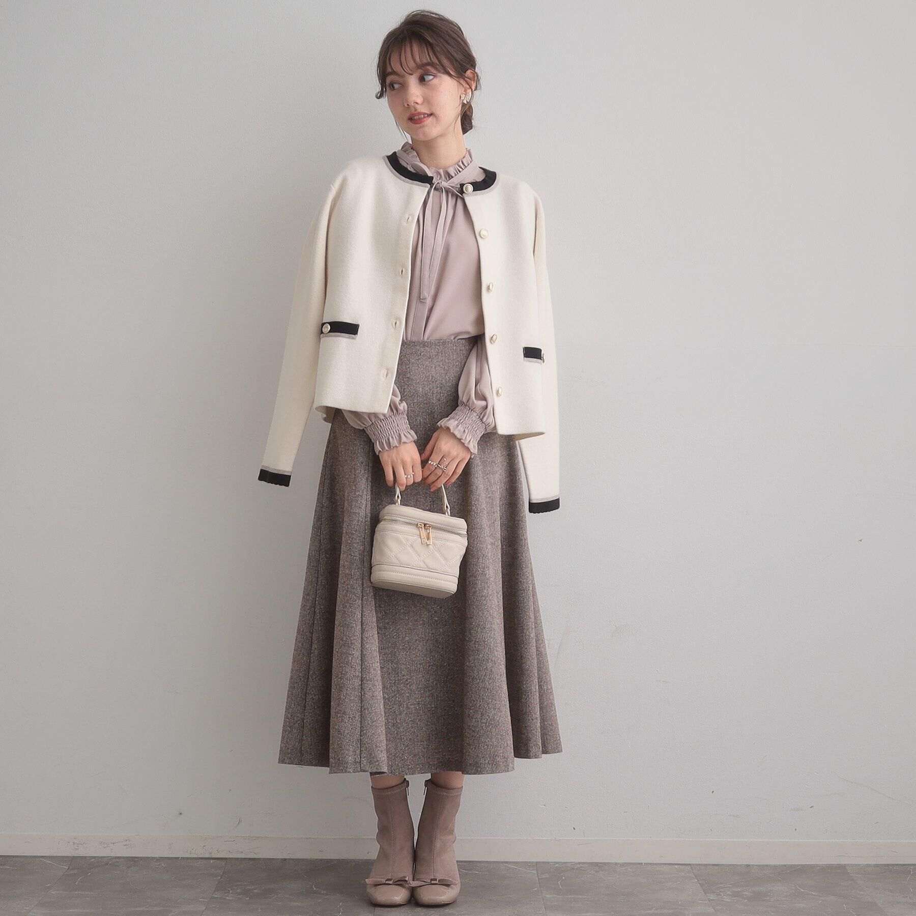 Couture broach「【フェミニン・通勤】タイ付きピコフリルブラウス」|シャツ・ブラウス|