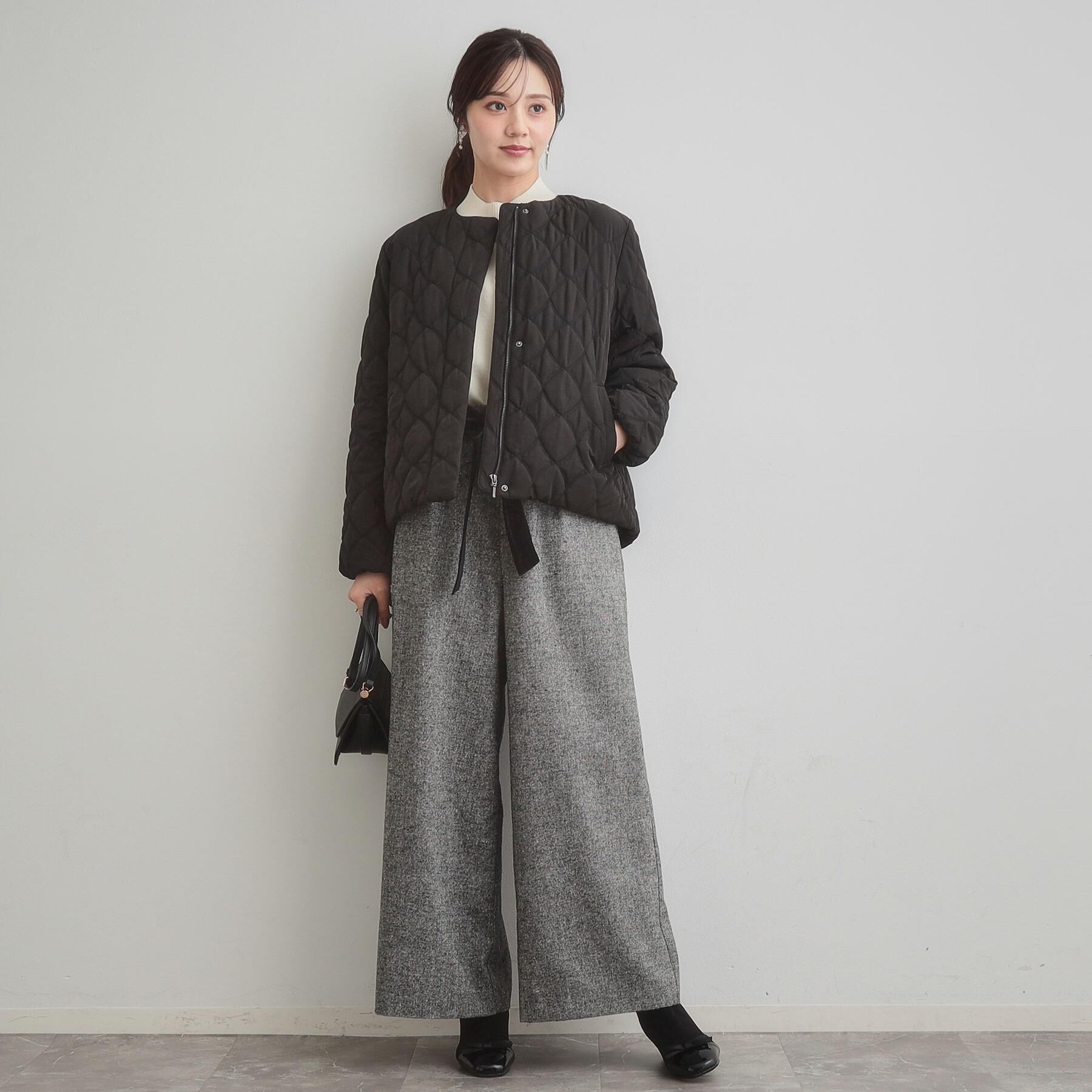 Couture broach「【撥水・大人可愛い】リボンキルティングジャケット」|ブルゾン・スタジャン|