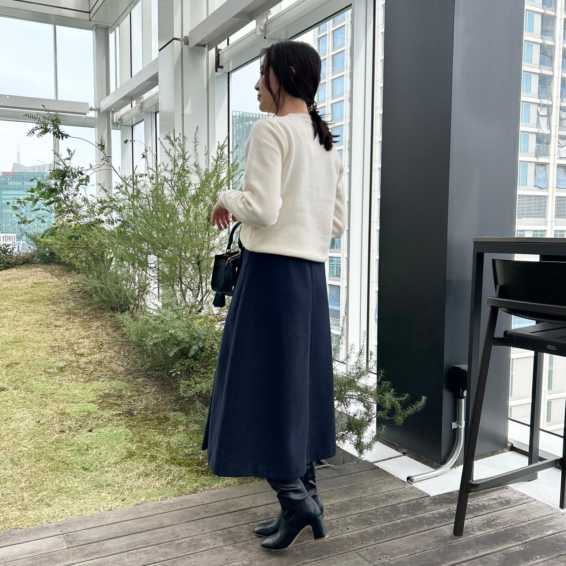 Couture broach「【きれいめ】パール調デザイン アラン柄ニット」|ニット・セーター|