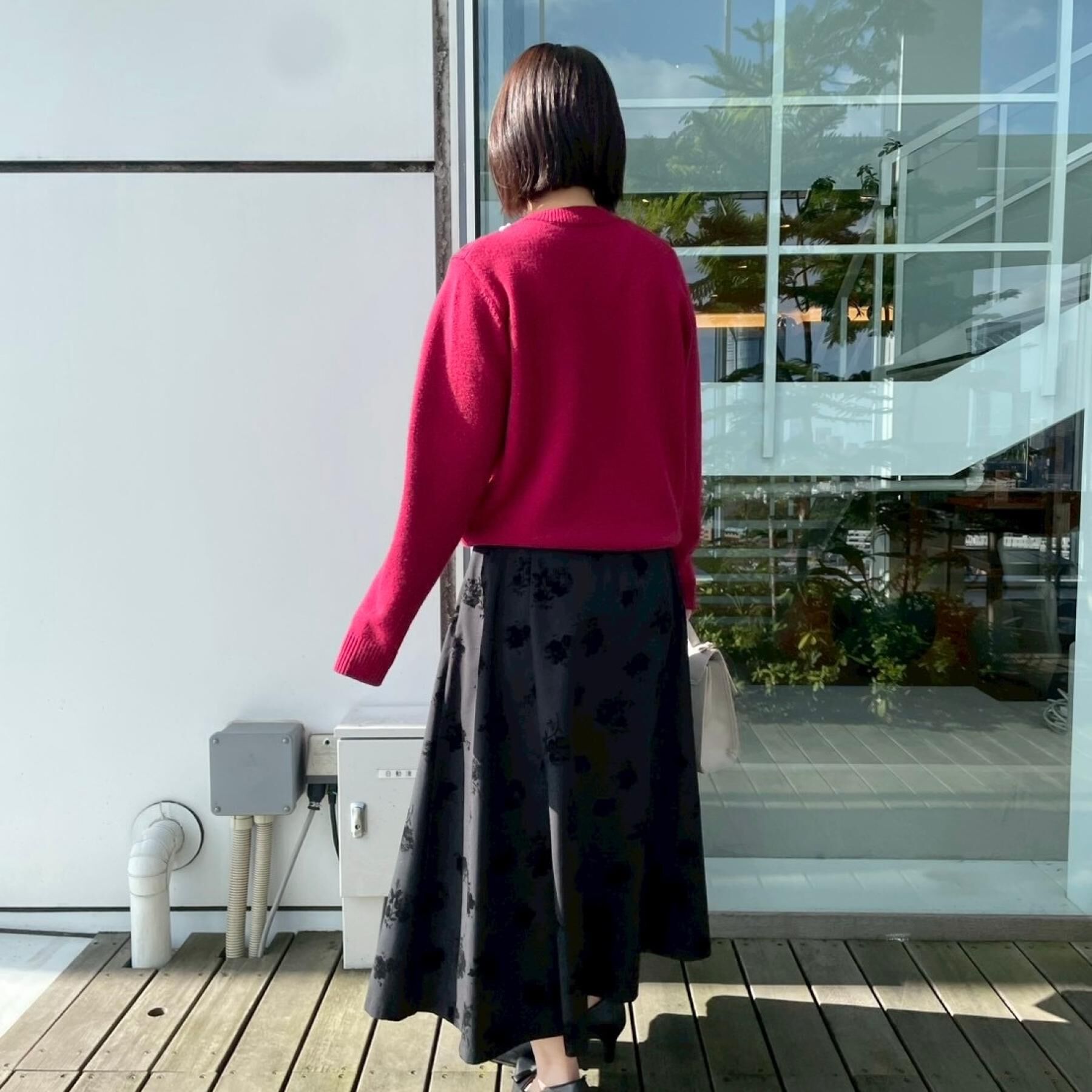 Couture broach「【きれいめ】パール調デザイン アラン柄ニット」|ニット・セーター|