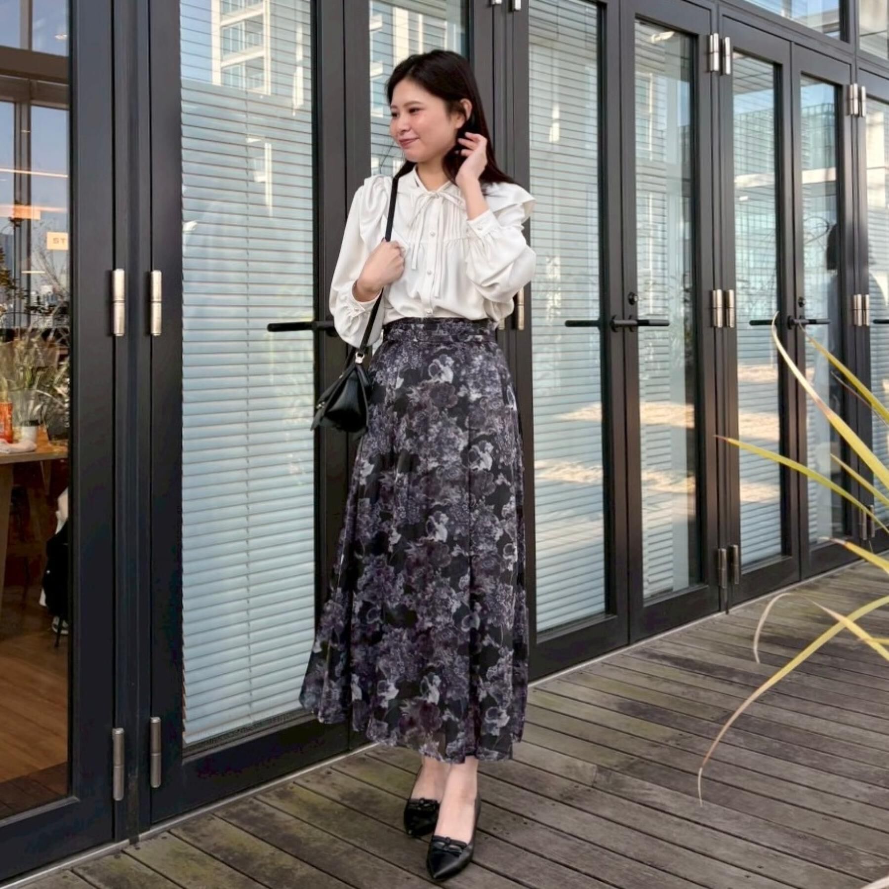 Couture broach「【洗える・リボン取り外し可】フリルジョーゼットブラウス」|シャツ・ブラウス|