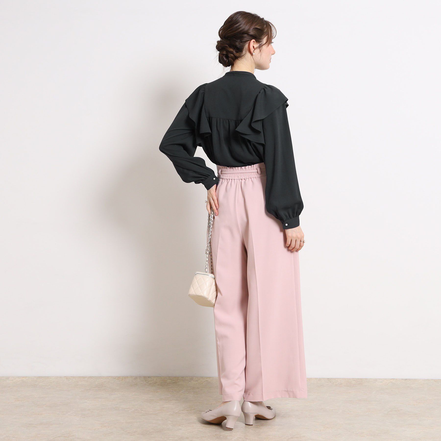 Couture broach「【洗える・リボン取り外し可】フリルジョーゼットブラウス」|シャツ・ブラウス|