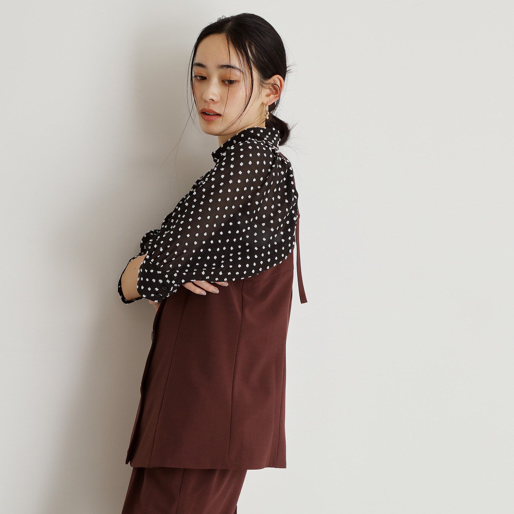 THE SHOP TK「麻調キャミビスチェ【洗濯機OK】」|キャミソール|