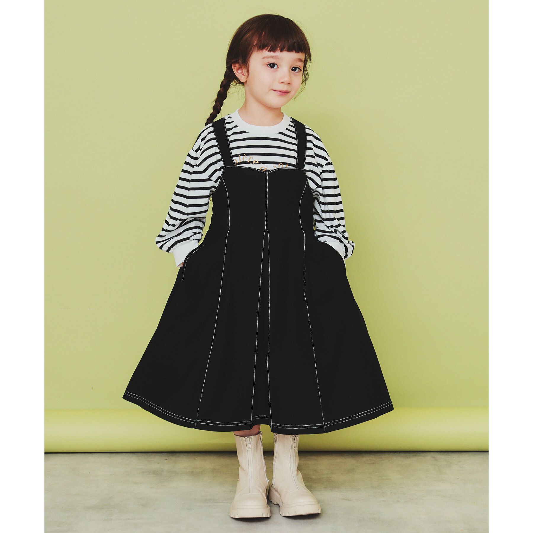 THE SHOP TK「【110－150】タックジャンスカ/ママとおそろい・洗濯機OK」|ワンピース|