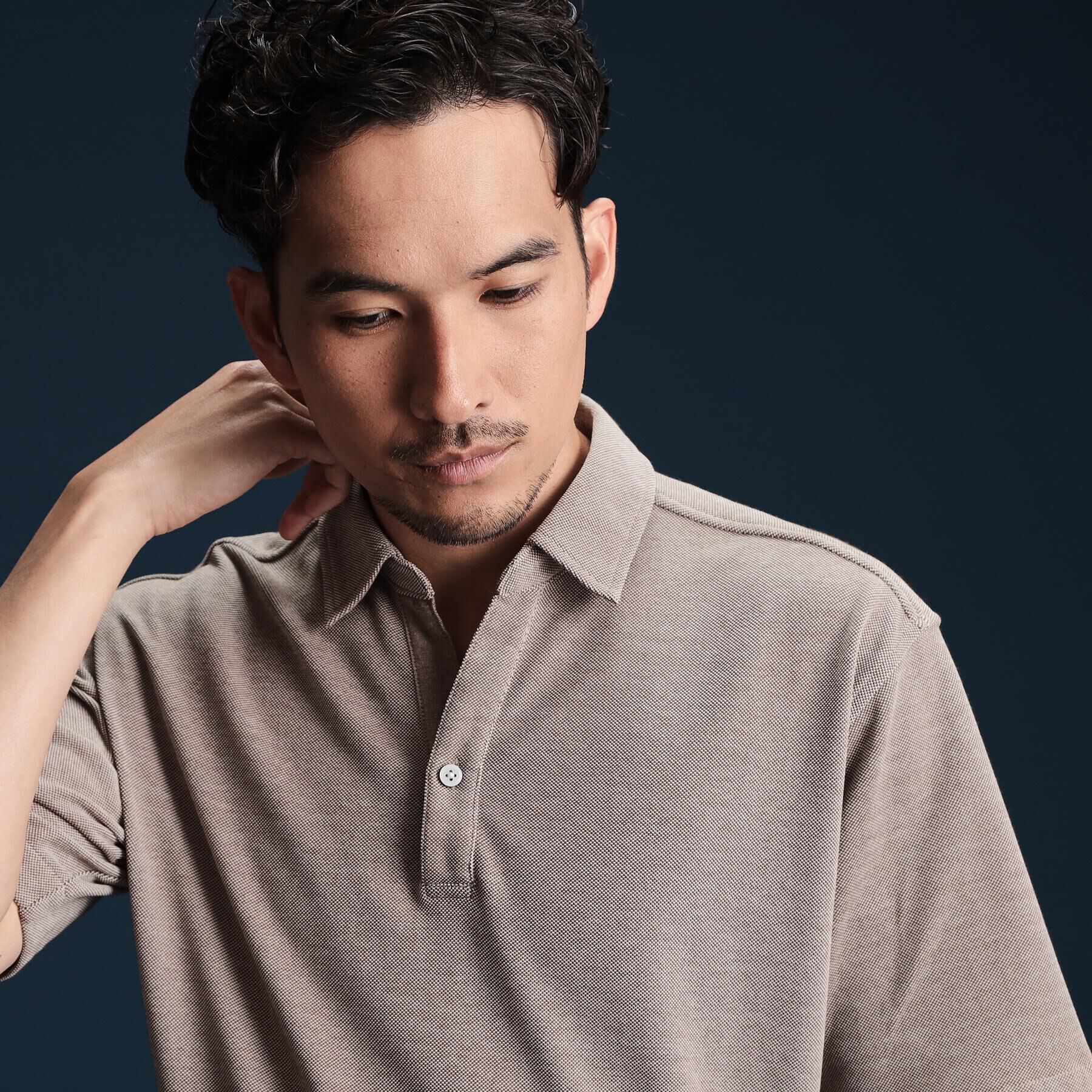 THE SHOP TK「シャンブレーカノコスキッパーポロシャツ」|ポロシャツ|