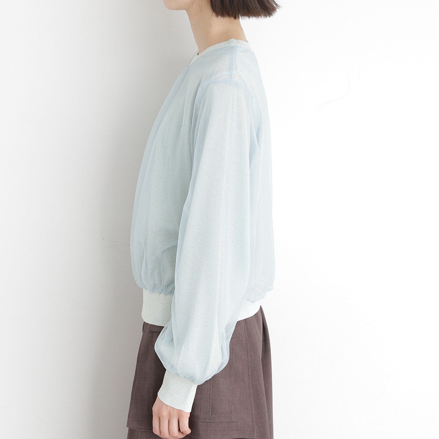 THE SHOP TK「チュール&times;ラメニット【洗える】」|ニット・セーター|