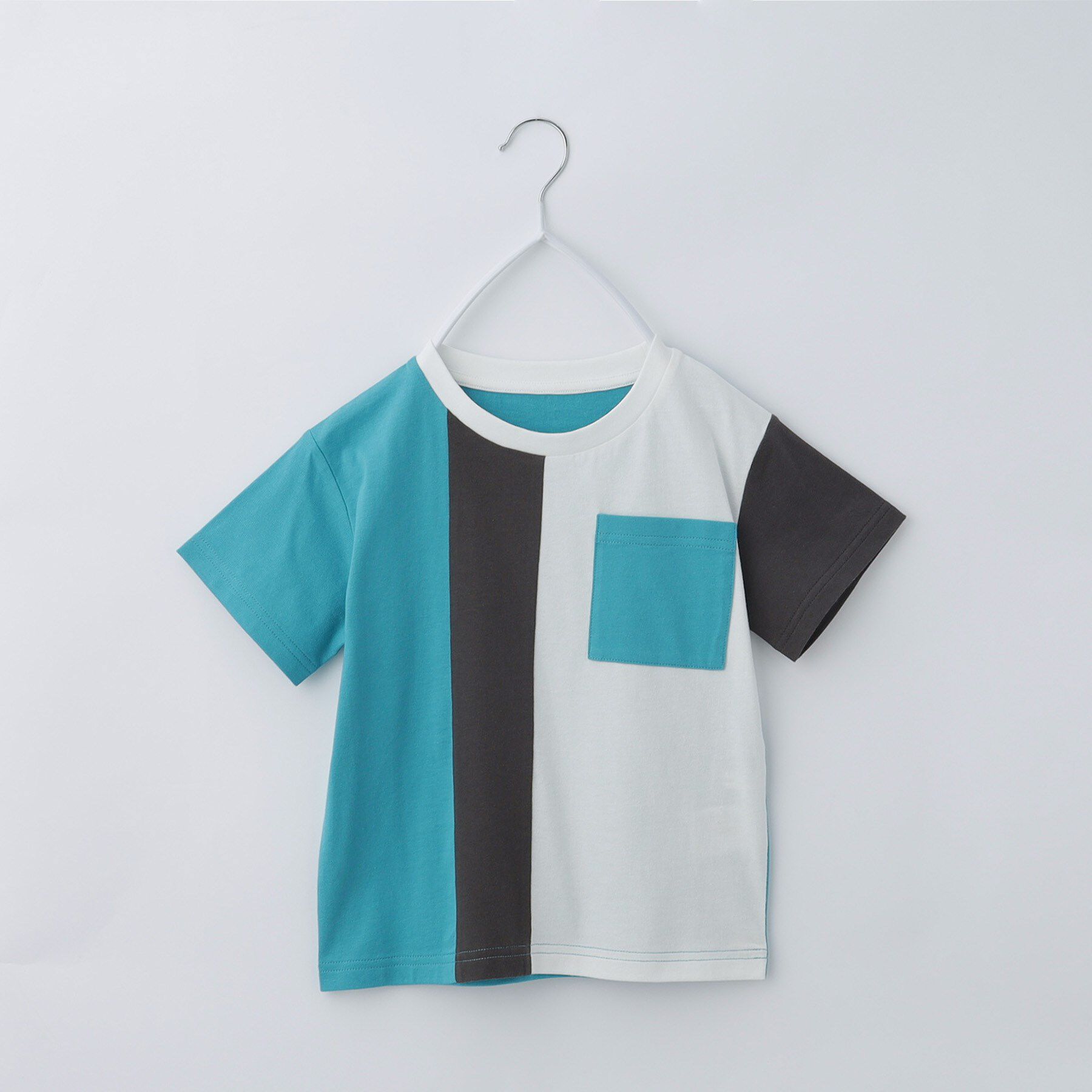 THE SHOP TK「【110-160/洗濯機OK】縦切替えポケットTシャツ」|Tシャツ・カットソー|