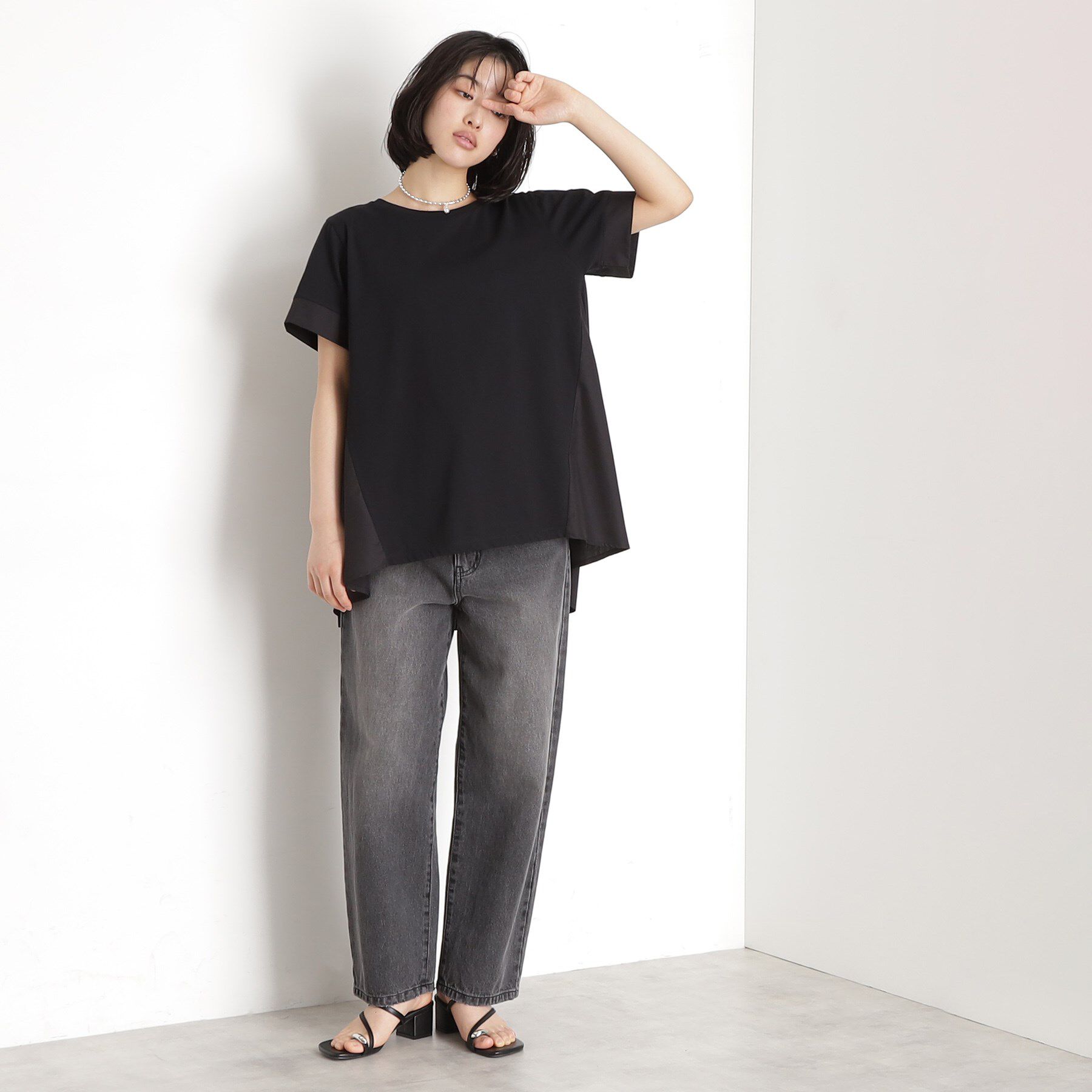 THE SHOP TK「切替バックギャザーチュニック【洗濯機OK/接触冷感/UV】」|チュニック|