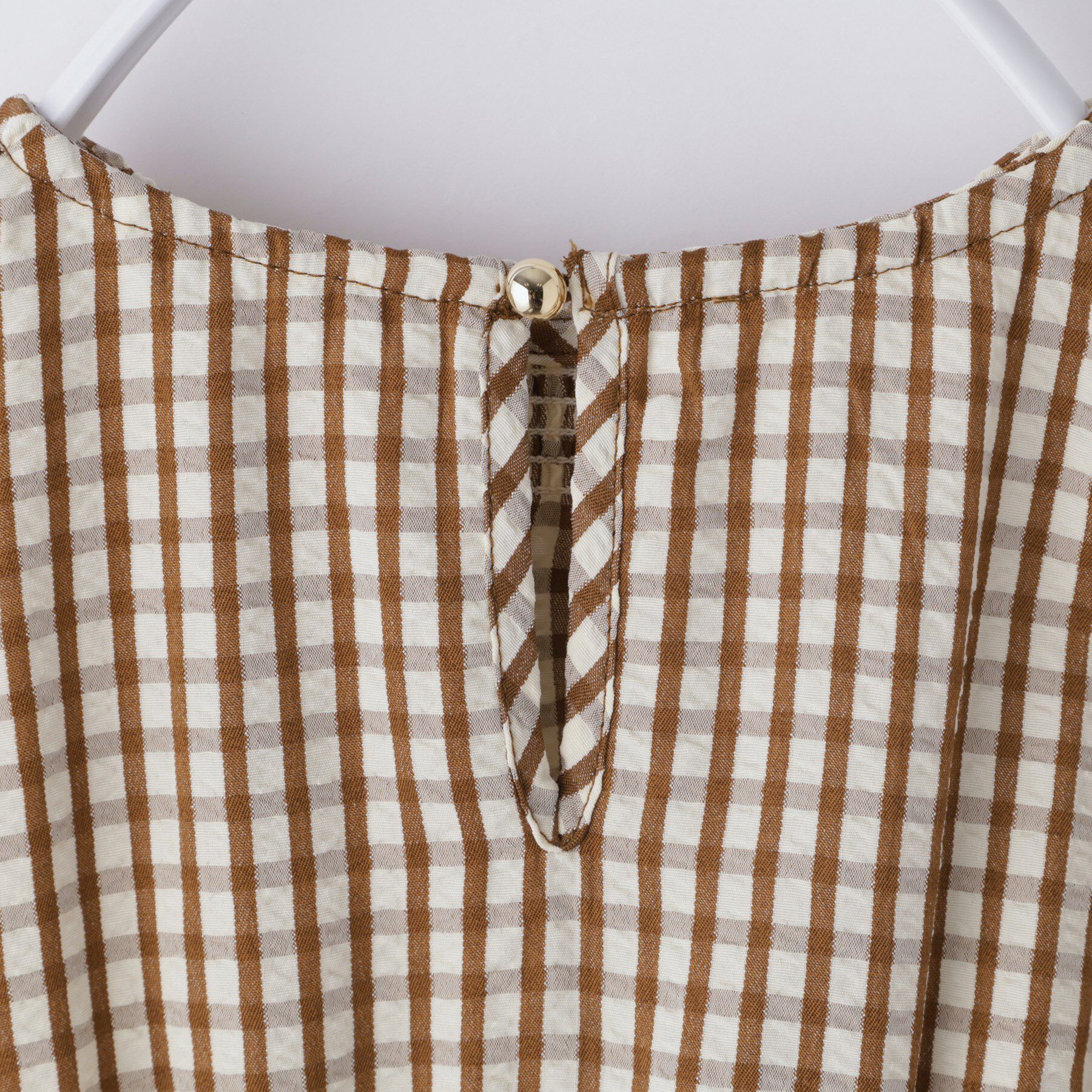 THE SHOP TK「【110-150】ギンガムチェックティアードブラウス/セットアップ可・洗濯機OK」|シャツ・ブラウス|