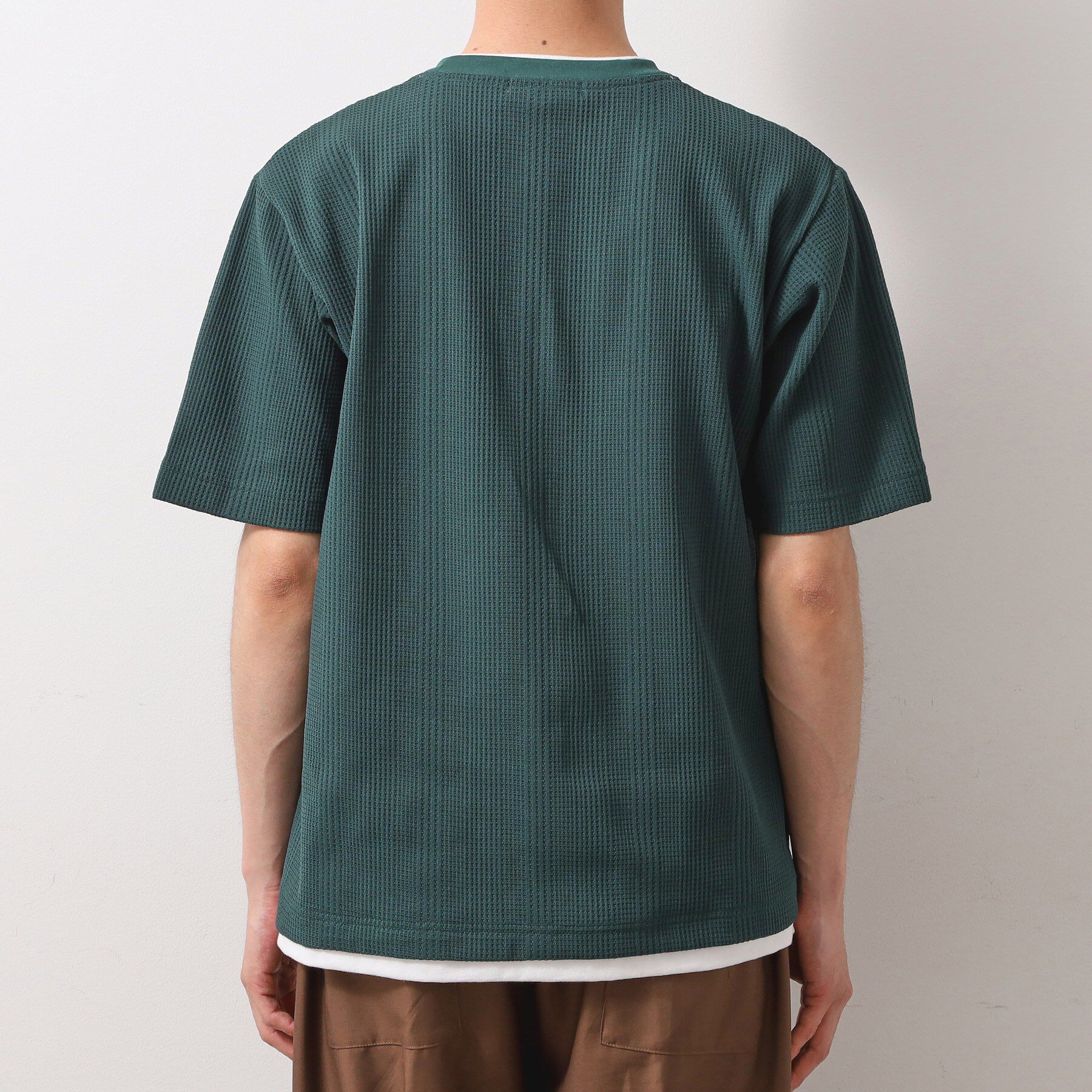 THE SHOP TK「ランダムワッフル半袖Tシャツ 【洗濯機ＯＫ】」|Tシャツ・カットソー|