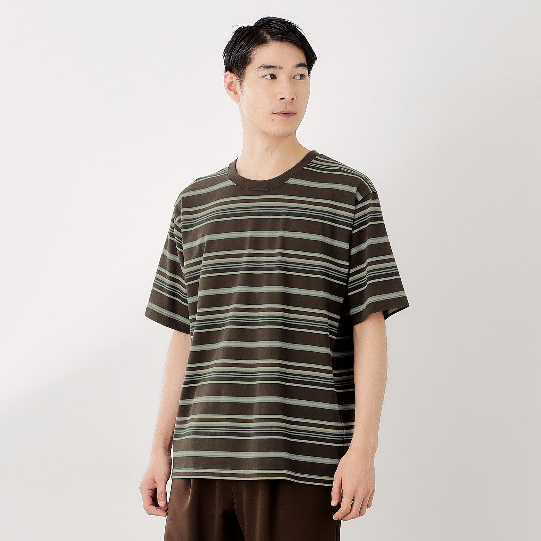 THE SHOP TK「マルチボーダープルオーバー S／S」|Tシャツ・カットソー|ブラウン(343)