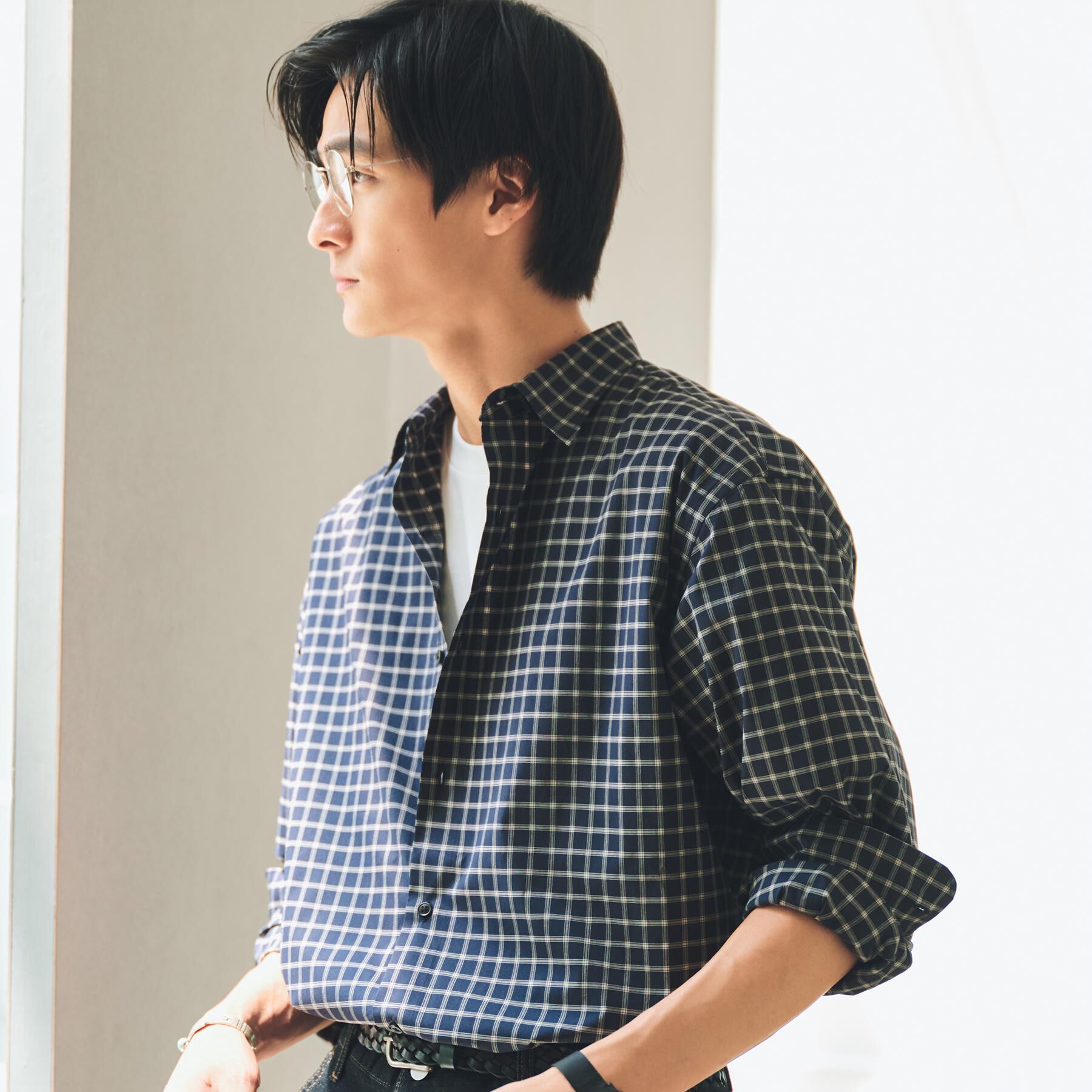 THE SHOP TK「チェック＆ストライプ アソート長袖シャツ【洗濯機OK】」|シャツ・ブラウス|