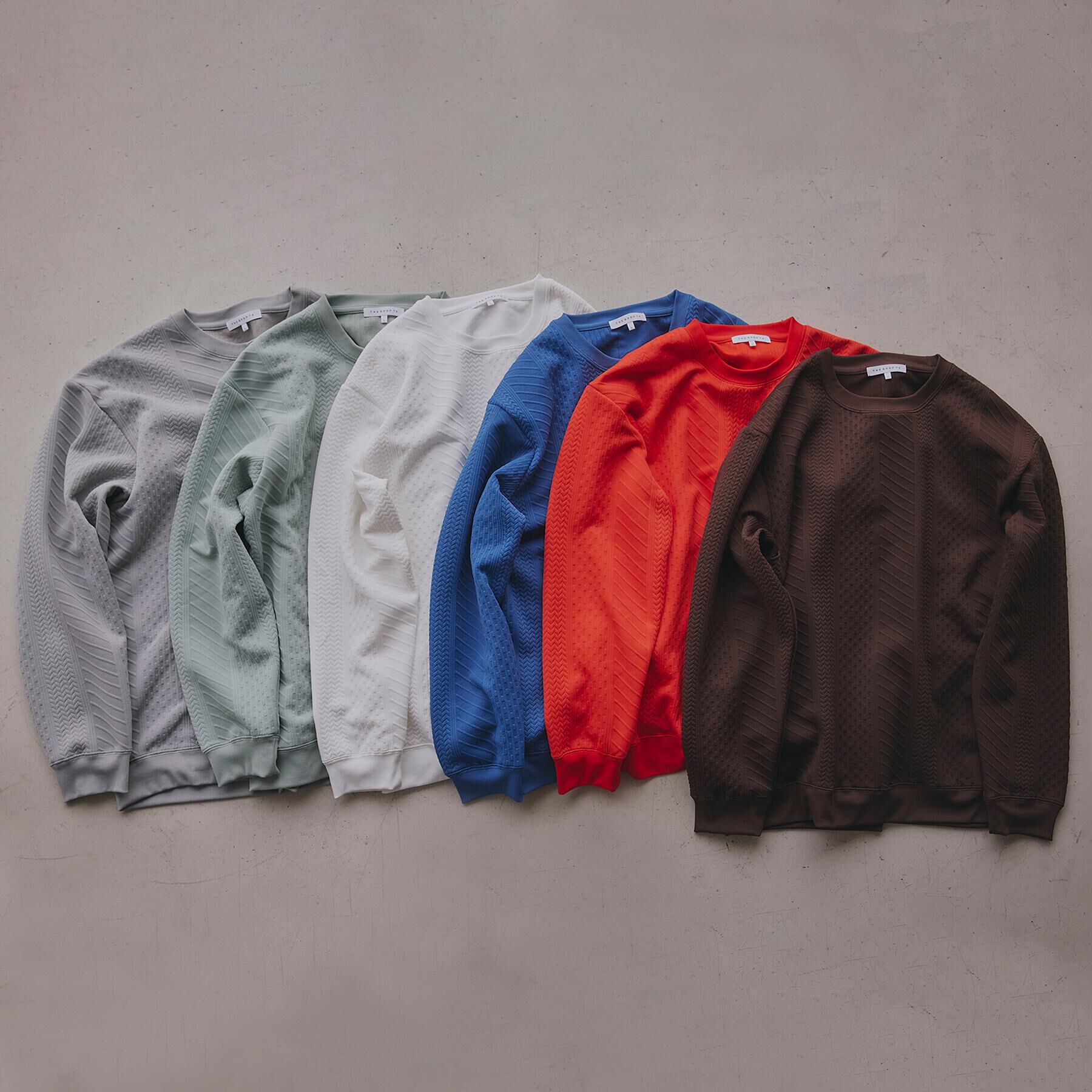 THE SHOP TK「【無地に飽きた方へ】ふくれジャカードスウェット　洗濯機OK/6色展開/ユニセックスでおすすめ！」|パーカー|