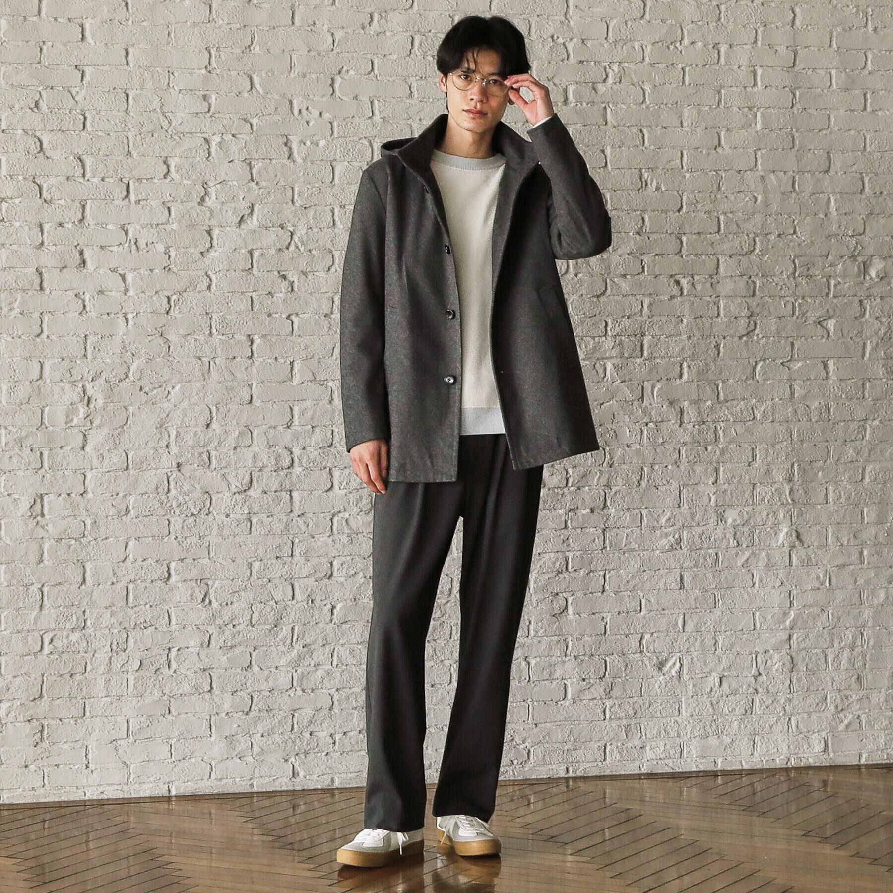 THE SHOP TK「ON/OFF対応 ウーリック スタンド メルトンコート　【洗濯機OK/フード取外し可】」|その他|