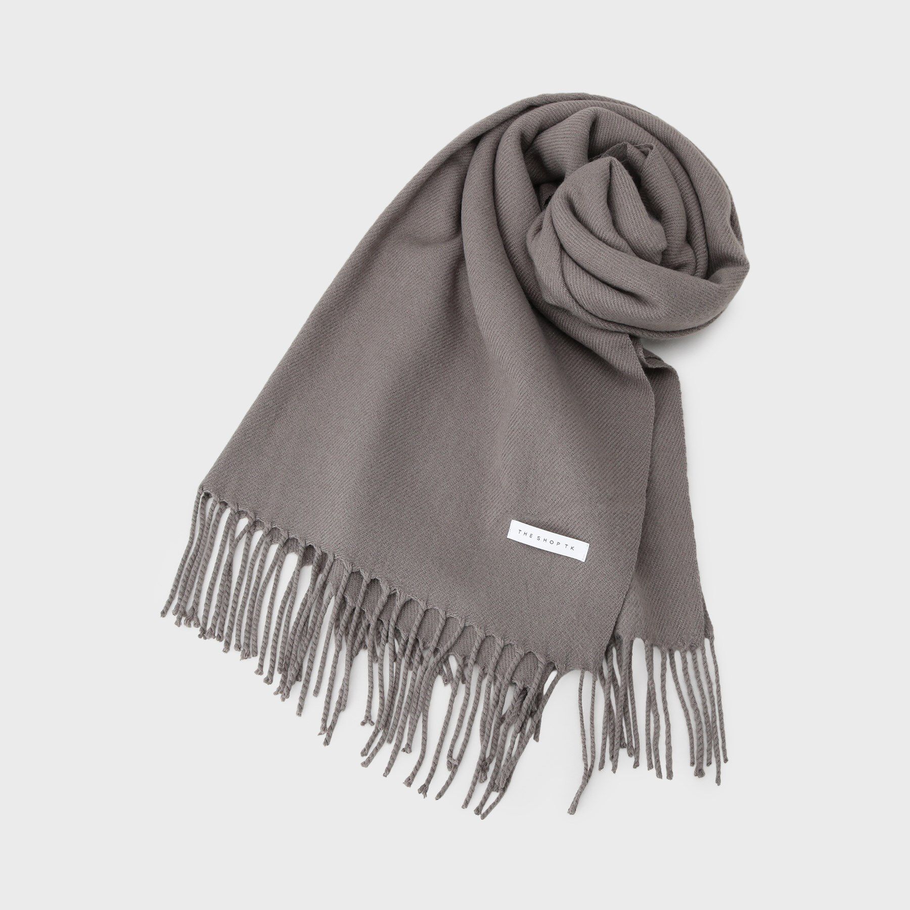 THE SHOP TK「basic loose muffler ／ ベーシックルーズマフラー」|ストール|カーキ(029)