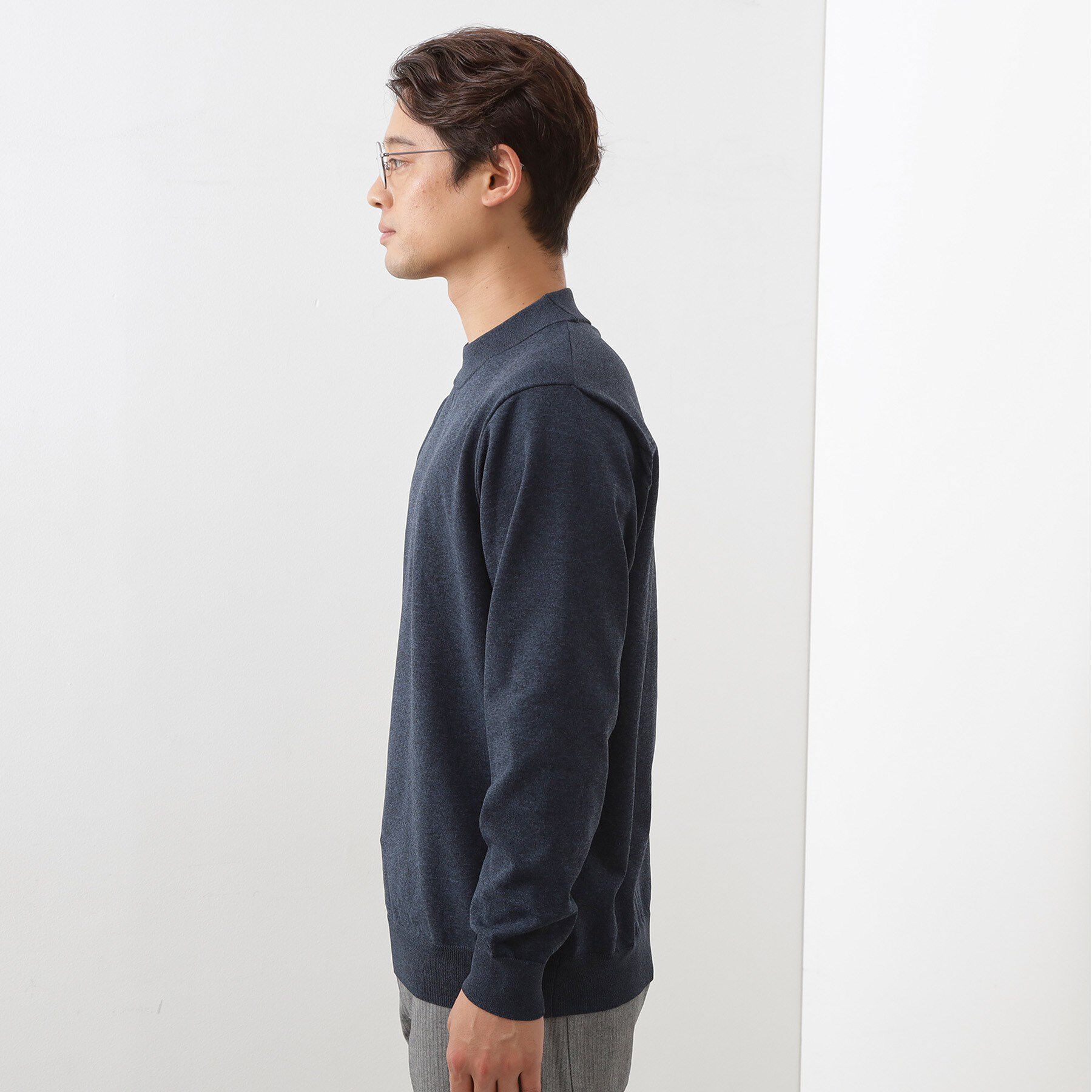 THE SHOP TK「【冬のビジネスシーンに最適】モックネックニット」|ニット・セーター|