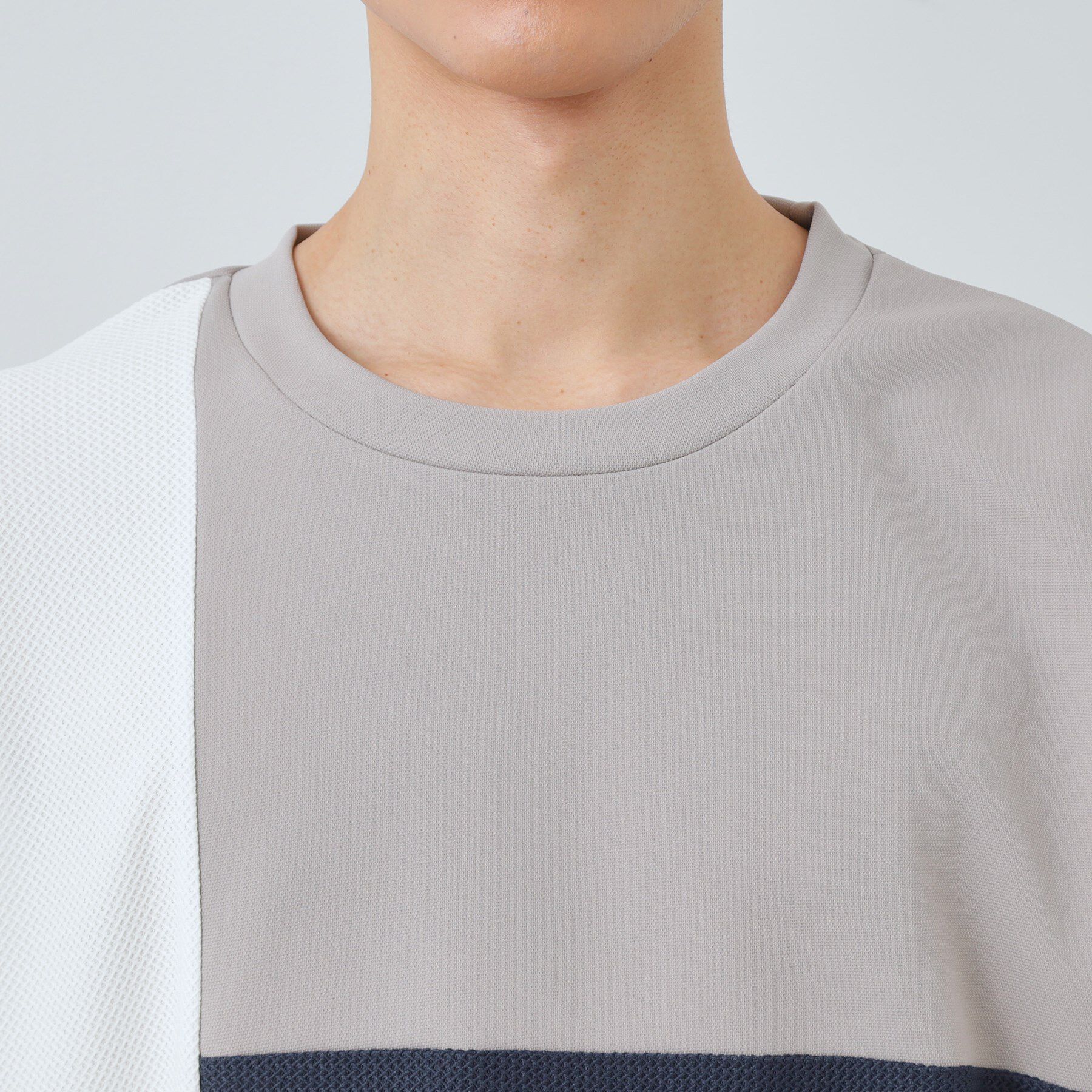 THE SHOP TK「【ちょうどいいカジュアル】パネルブロッキング長袖Tシャツ」|Tシャツ・カットソー|