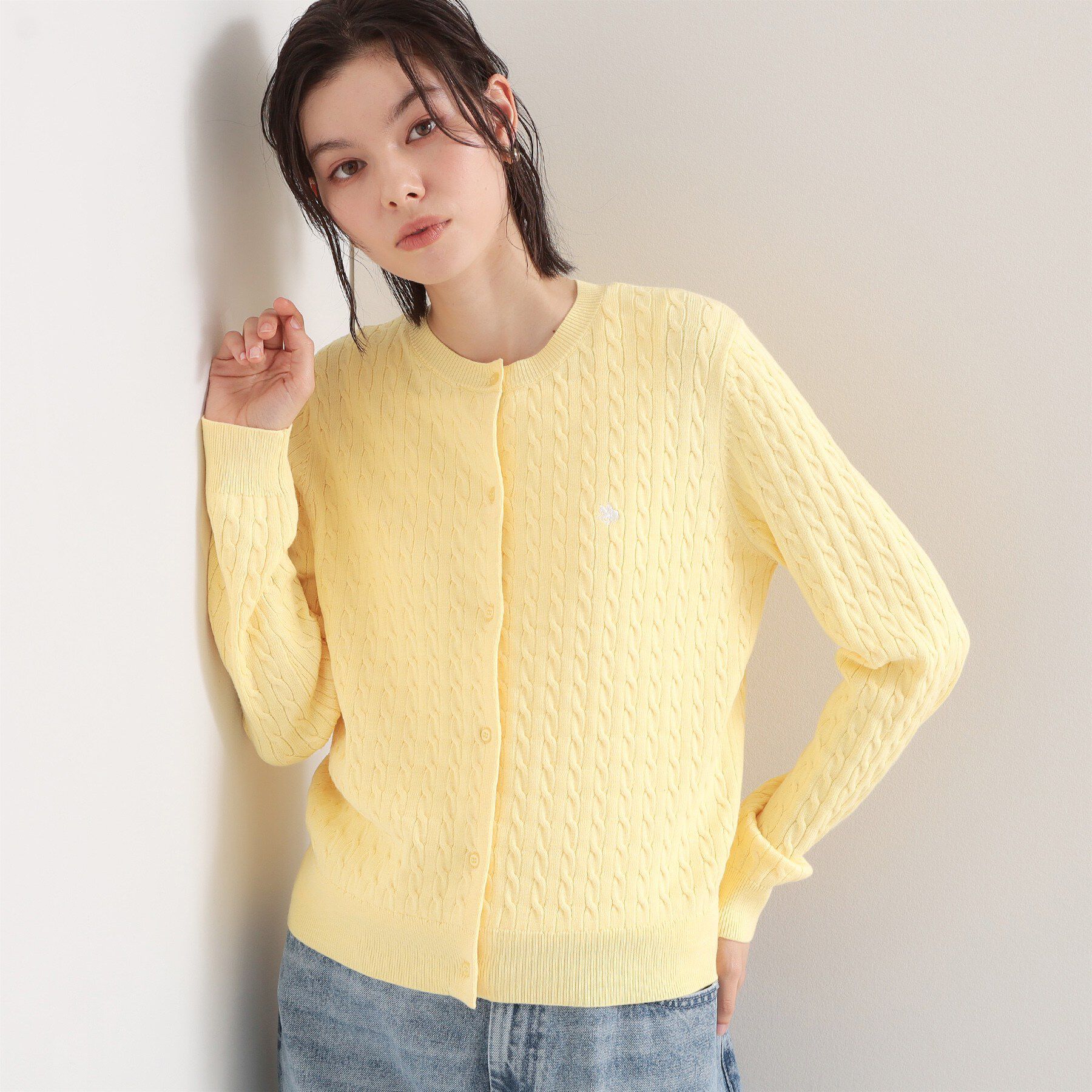 THE SHOP TK「【POLO BCS 別注】ケーブルカーディガン」|カーディガン|イエロー(031)