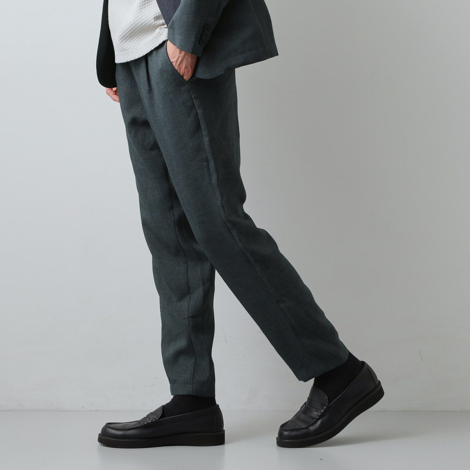 THE SHOP TK「【LINO FINE】リネンライク イージースラックス 吸水速乾/イージーケア/UVカット/洗濯機O」|その他|