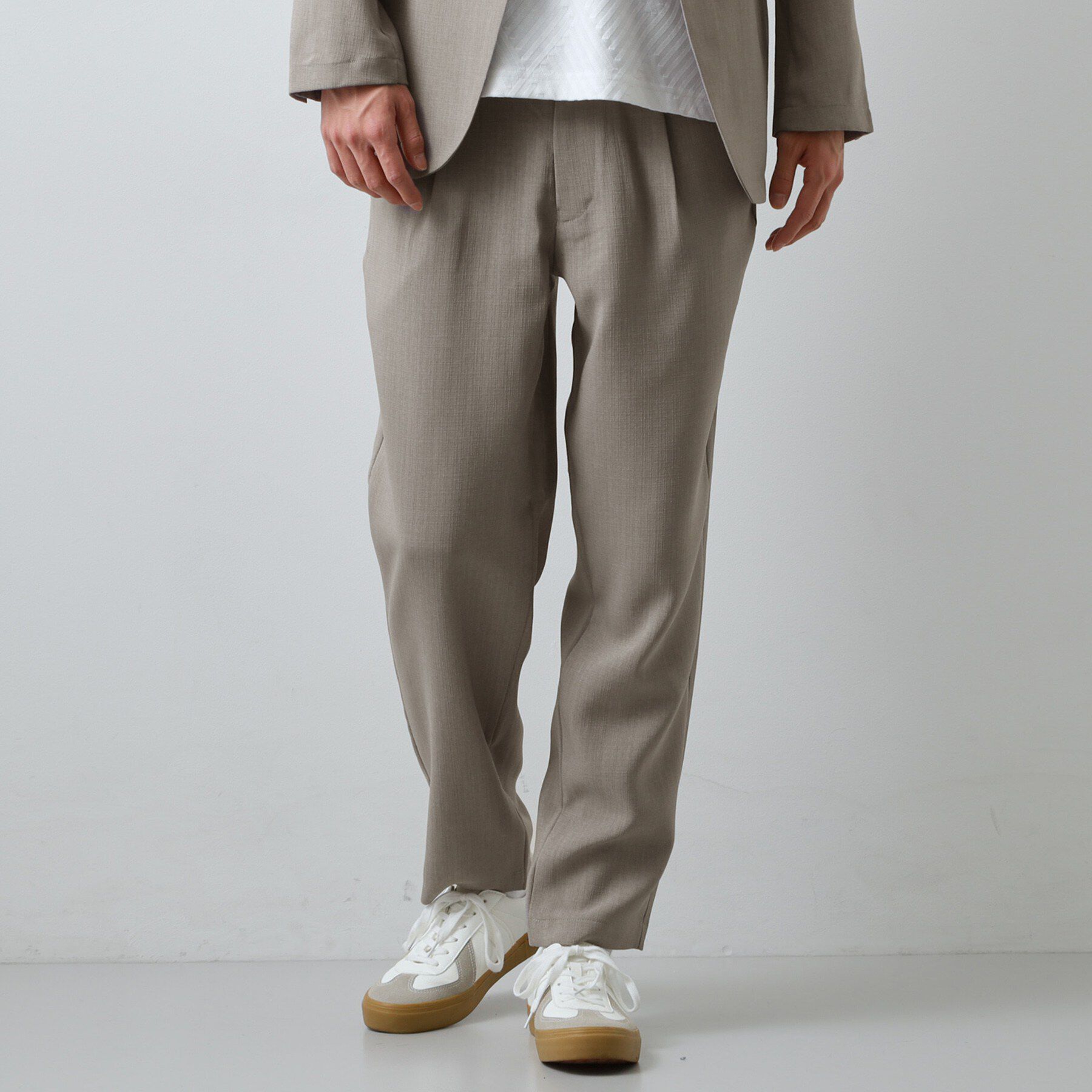 THE SHOP TK「【LINO FINE】リネンライク イージースラックス 吸水速乾/イージーケア/UVカット/洗濯機O」|その他|