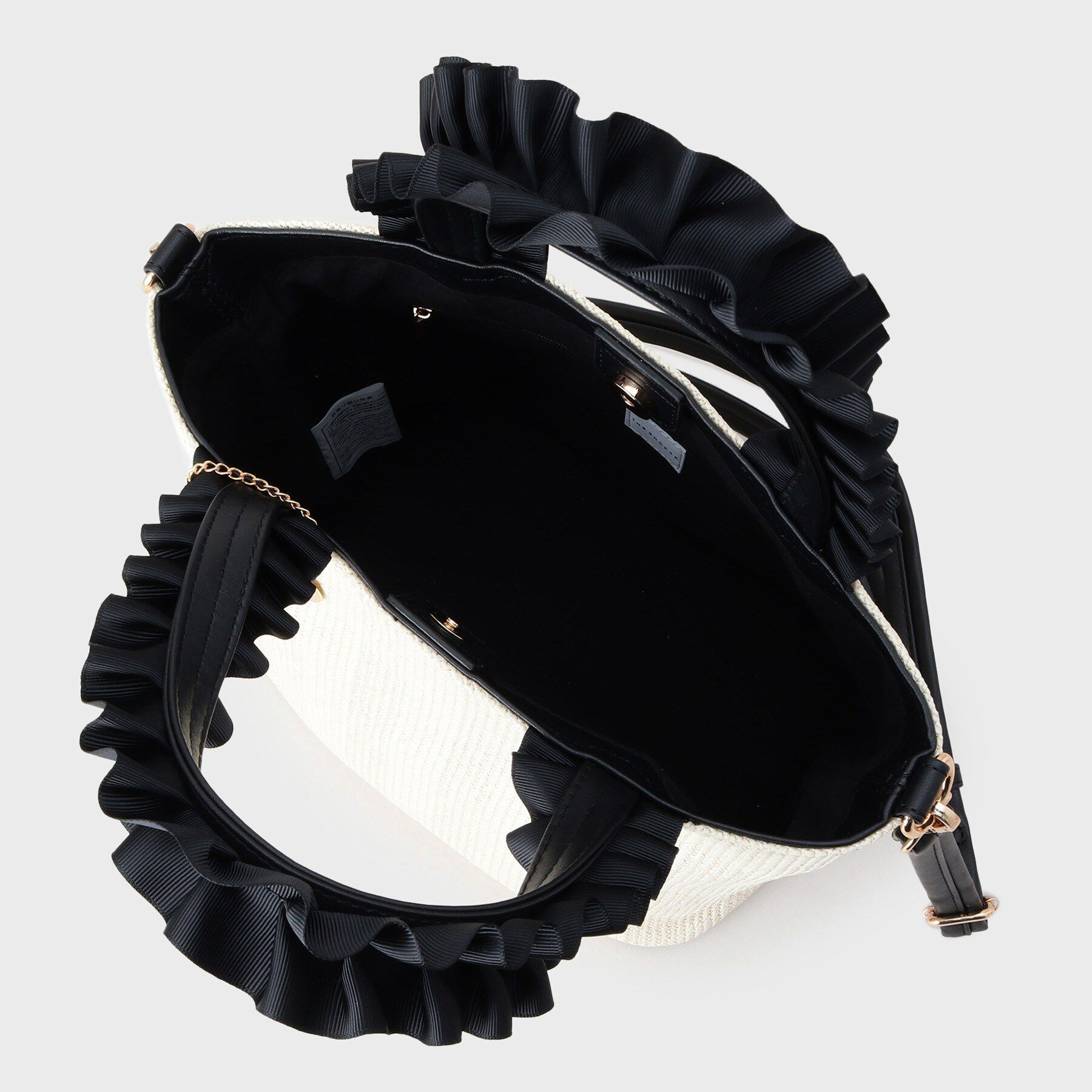 THE SHOP TK「雑材フリルハンドルトートバッグ」|トートバッグ|